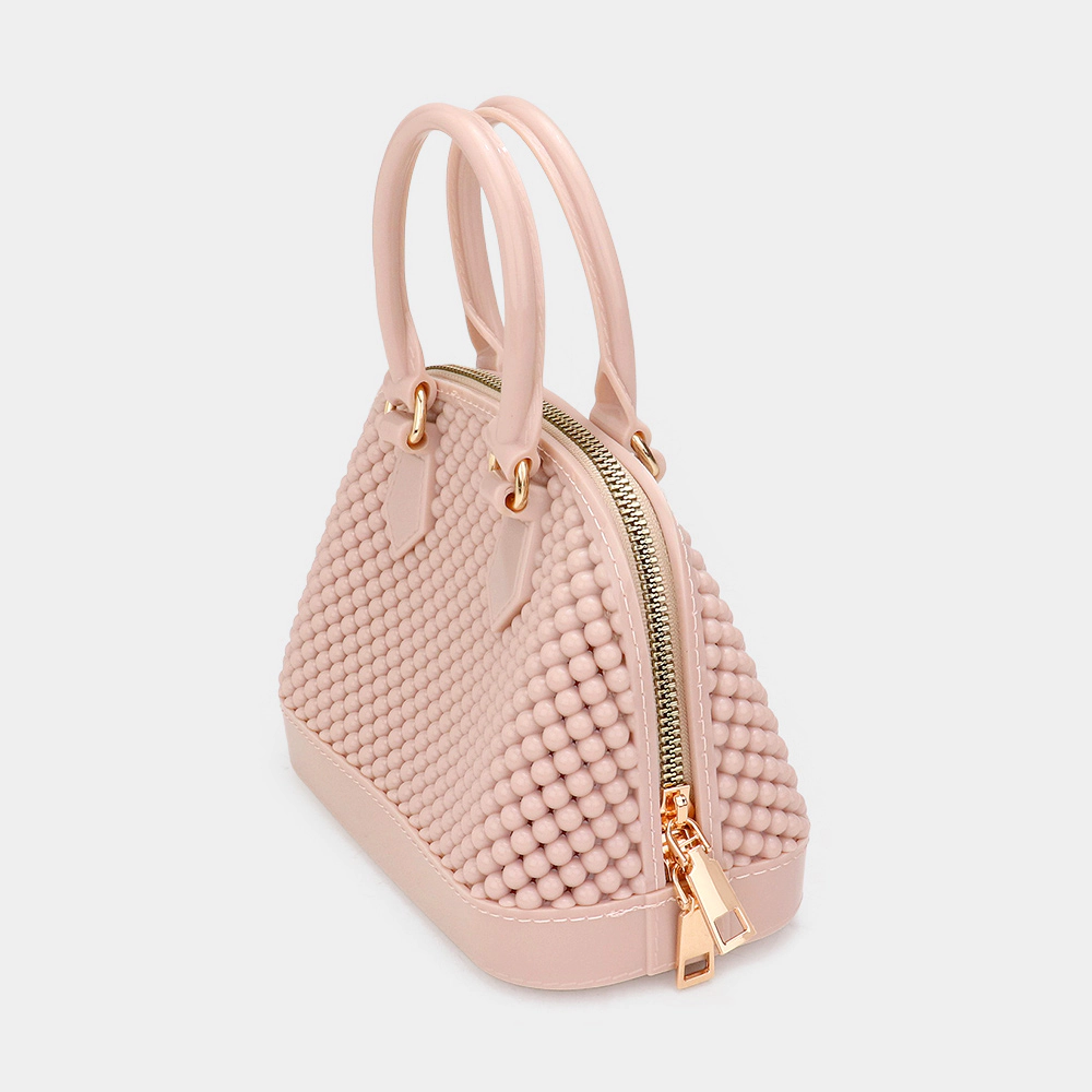 FASHNZFAB Solid Jelly Rubber Tote / Crossbody Bag