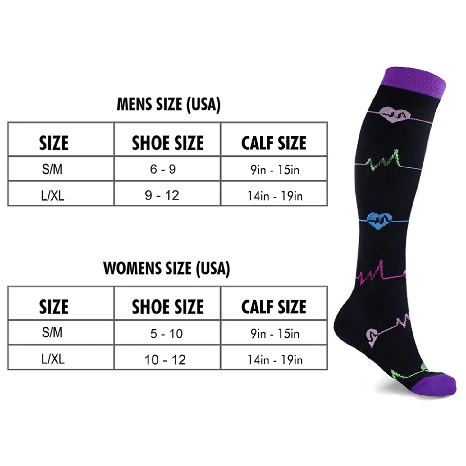 Extreme Fit Compression Socks For Women - Pro Support Nurses Travel Pregnancy Foot Aches Running 3 Pair