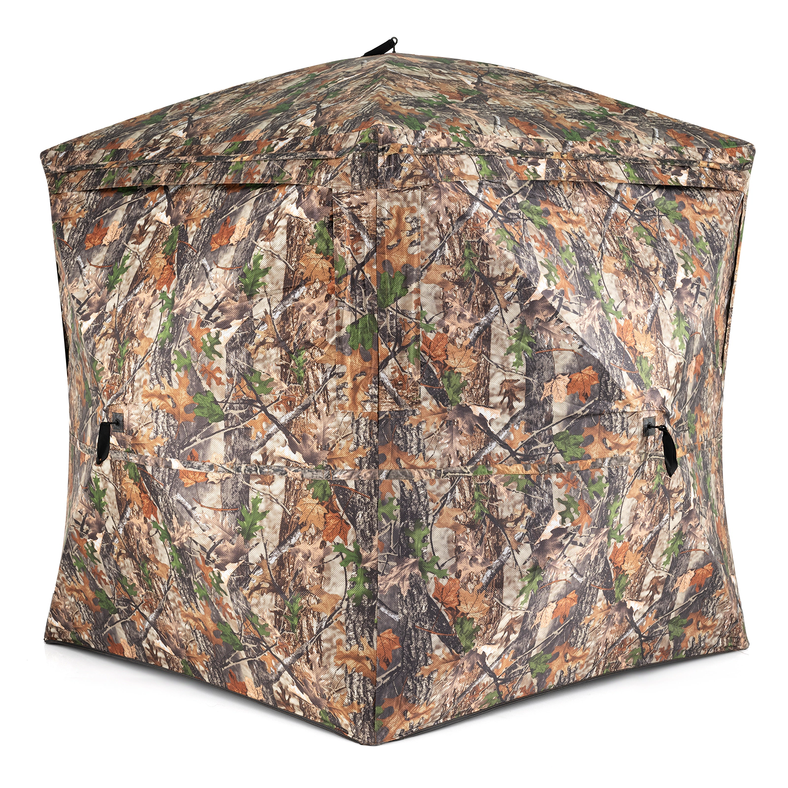 SUGIFT Camouflage 270-Degree See-Through Hunting Blind Tent with Silent Magnetic Door and Carrying Bag