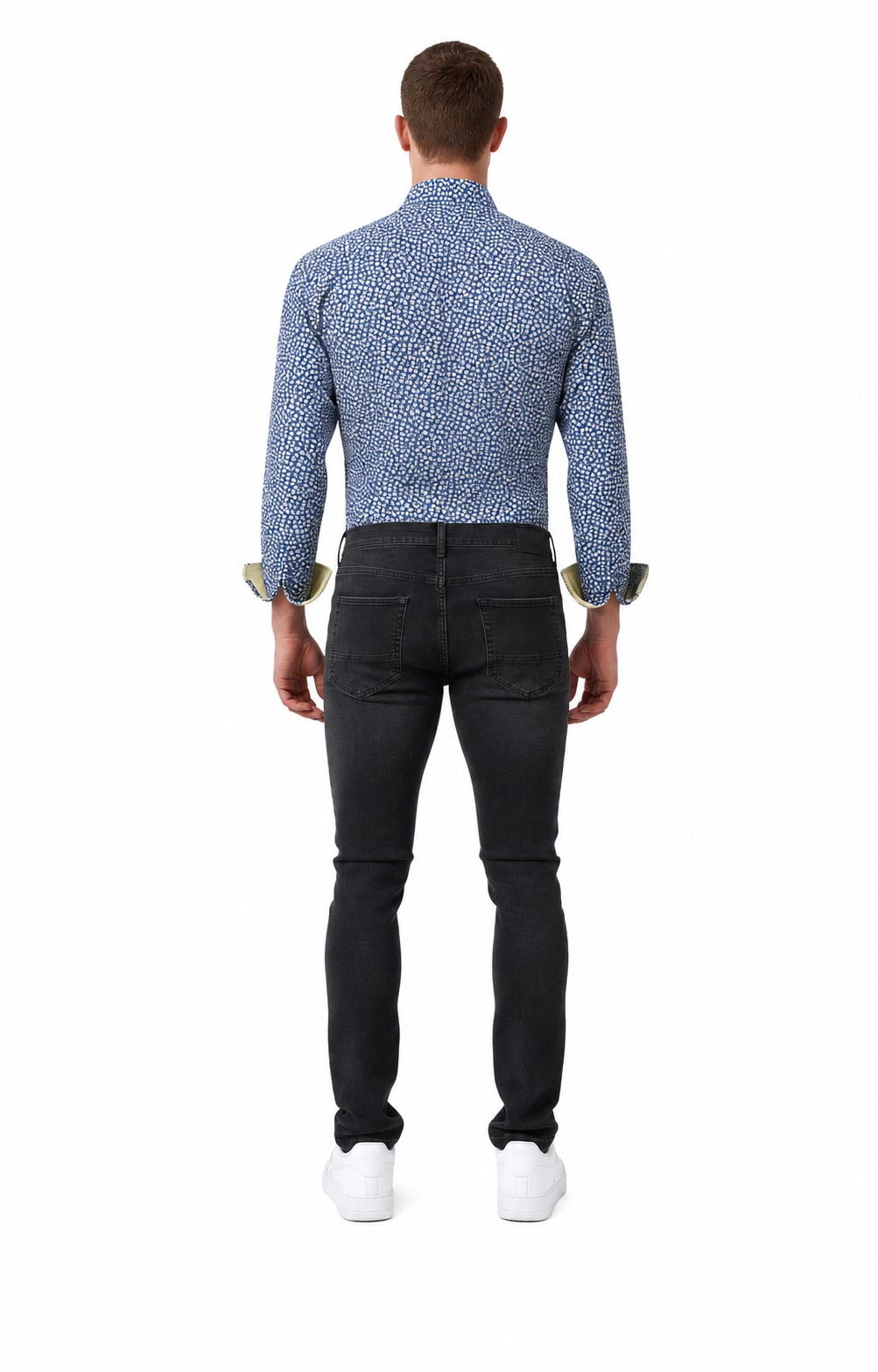Elie Balleh Slim Fit Mens Floral Button-Down Shirt