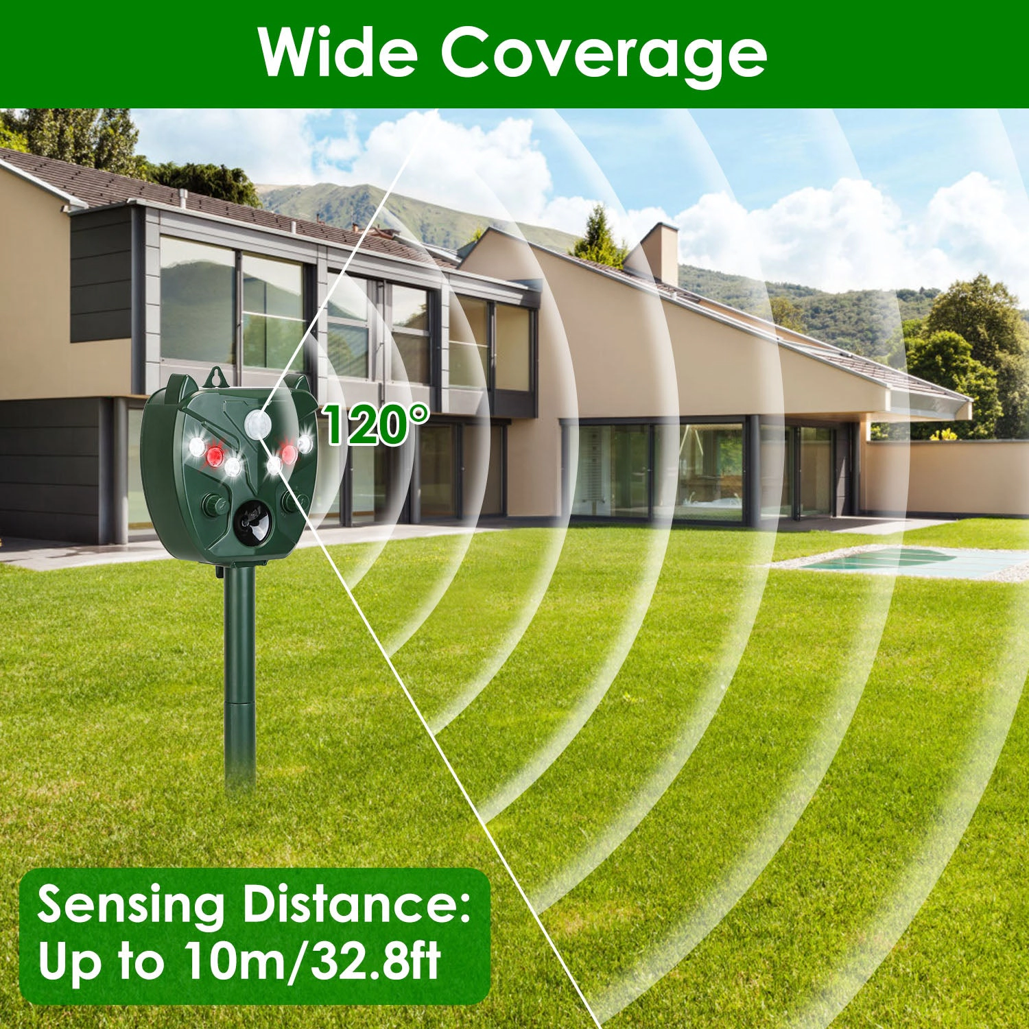 GBruno Solar Ultrasonic Animal Repeller
