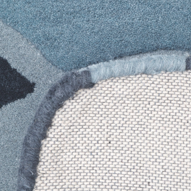 Nattiot Hand Tufted Wool Kids' Rug - Blue Tigger
