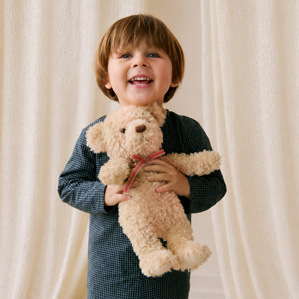 Snuggle Bunnies Arthur the Bear 14" with Ribbon Bow