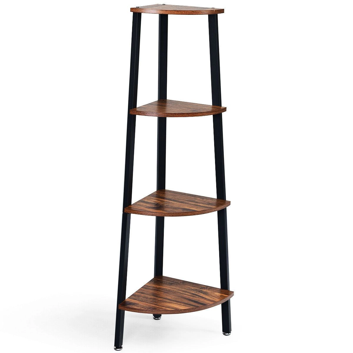 SlickBlue Modern 4-Tier Ladder Corner Shelf with Open Storage