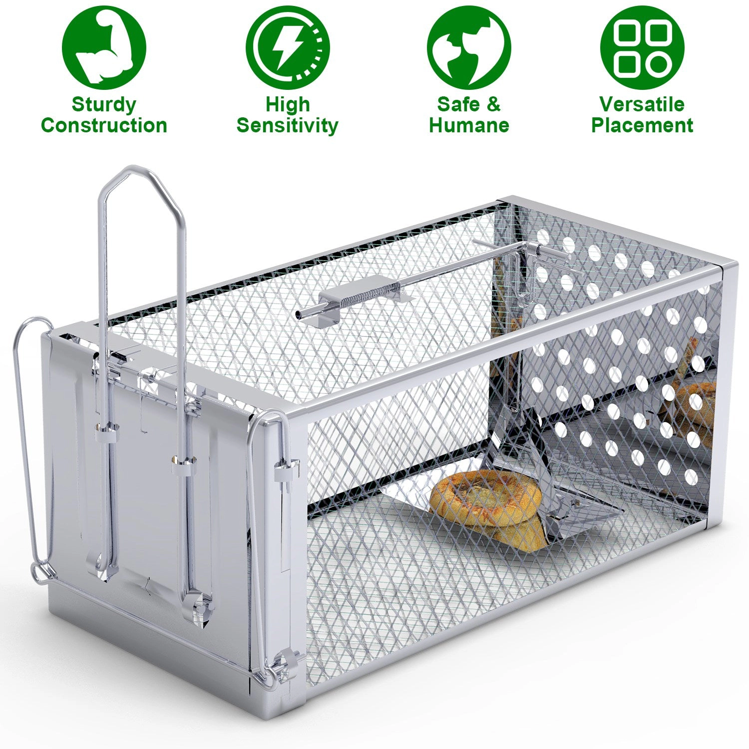 GBruno Stainless Steel Single Door Rat Trap Cage