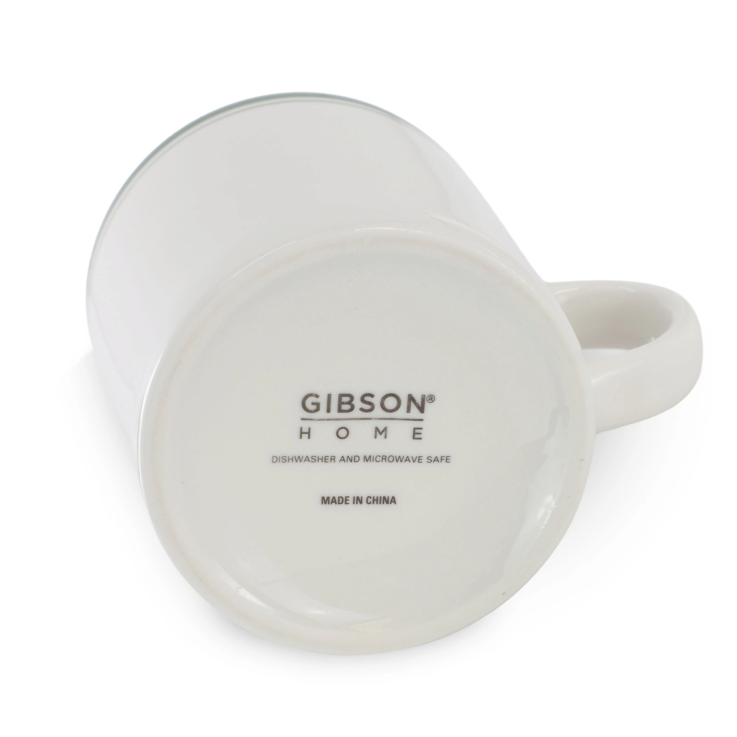 Gibson Homewares Hometown Diner 8-Piece Set 16 Ounce Green Banded Mug