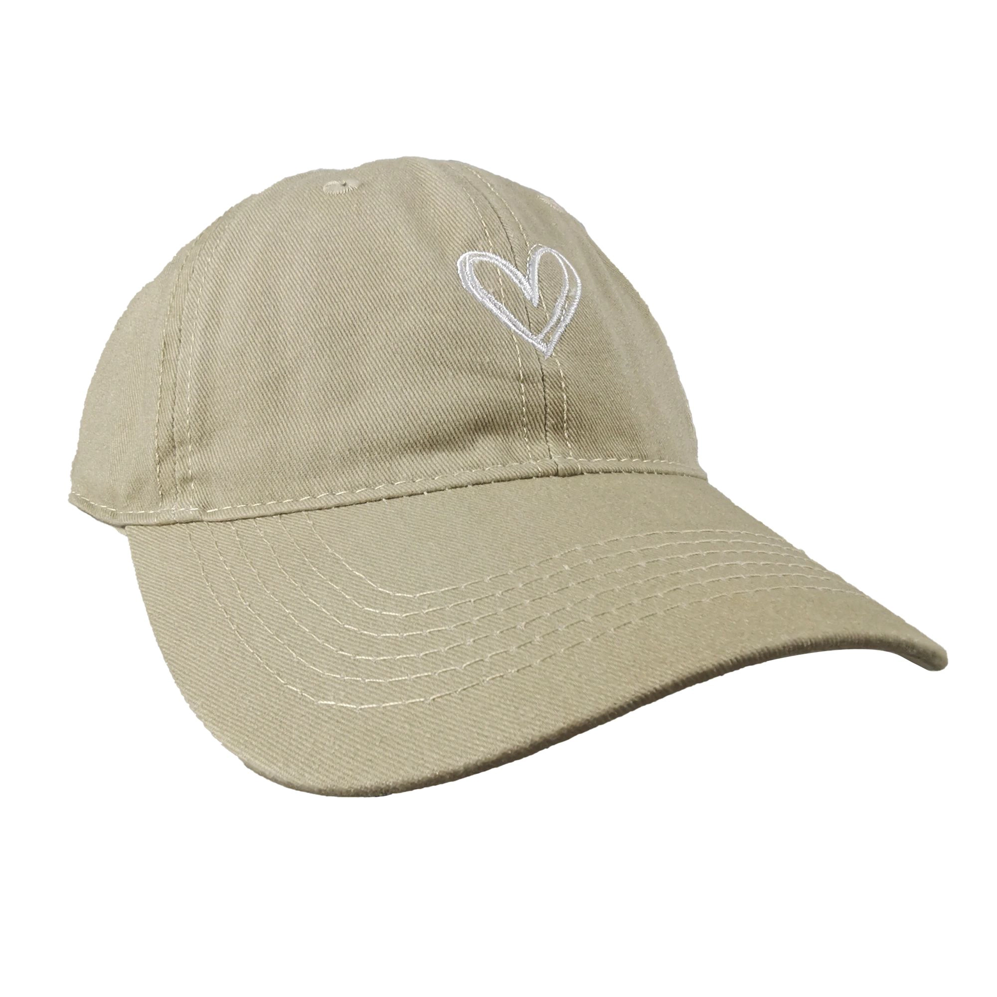 Anna-Kaci Women's Valentine Heart Embroidered Baseball Cap Low Bun Soft Cotton Trucker Hat