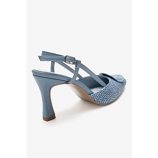 Prologue Shoes Womens Levia Woven Pointed Toe Slingback Pump
