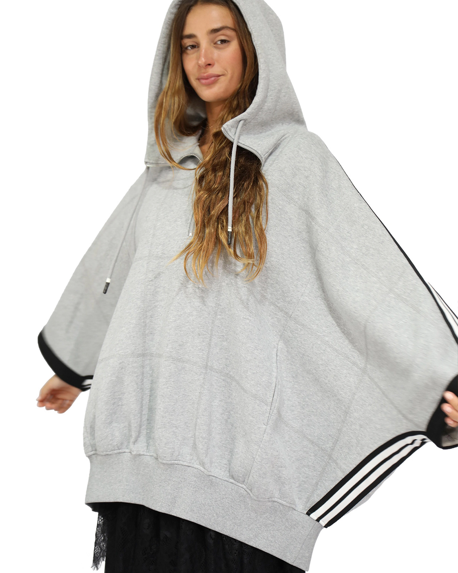 Belle & Bloom Living by the Ocean Oversized Striped Hoodie