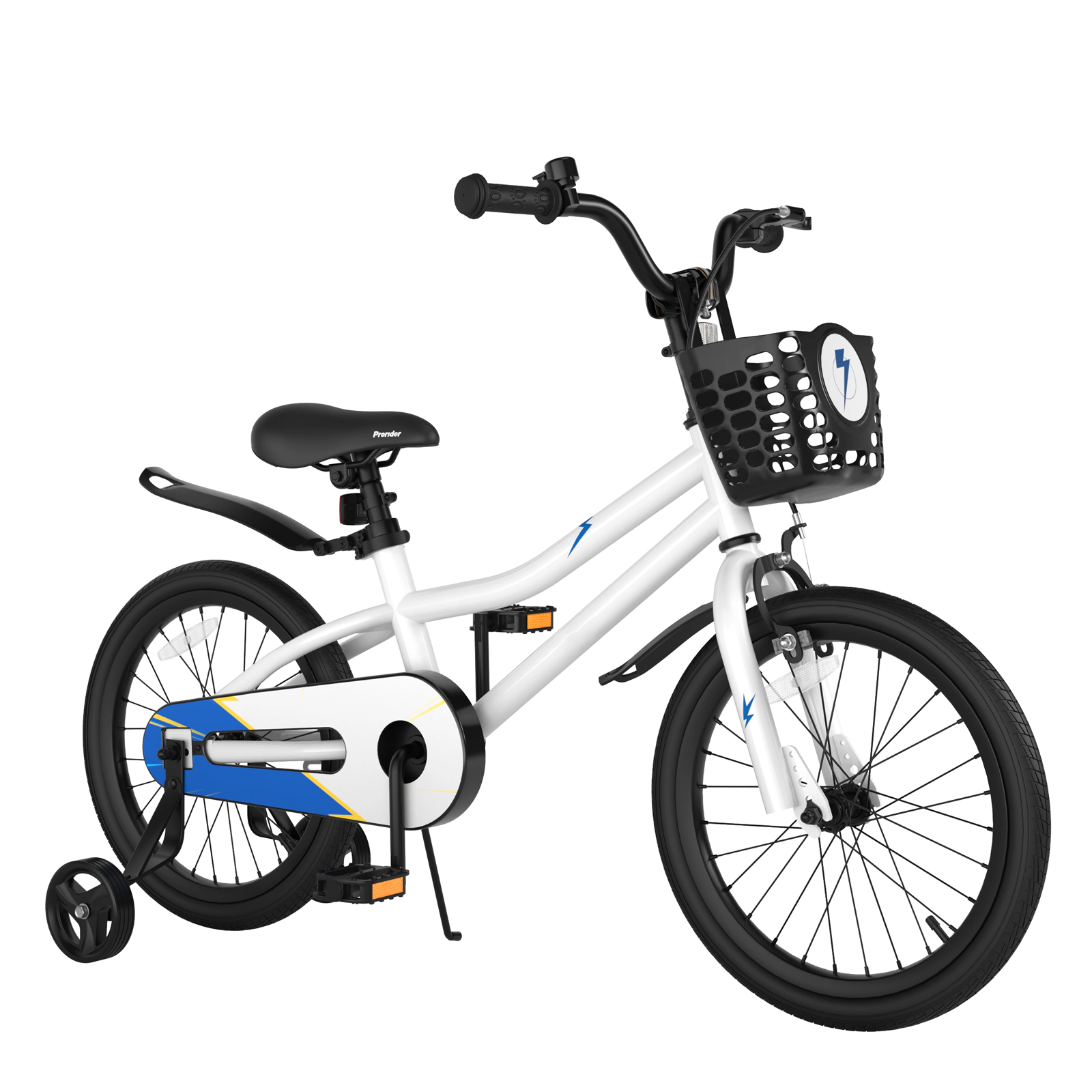 SUGIFT 18 in Kids Bike with Hand and Coaster Brakes 99-lb Seat Capacity Ages 4-8 White