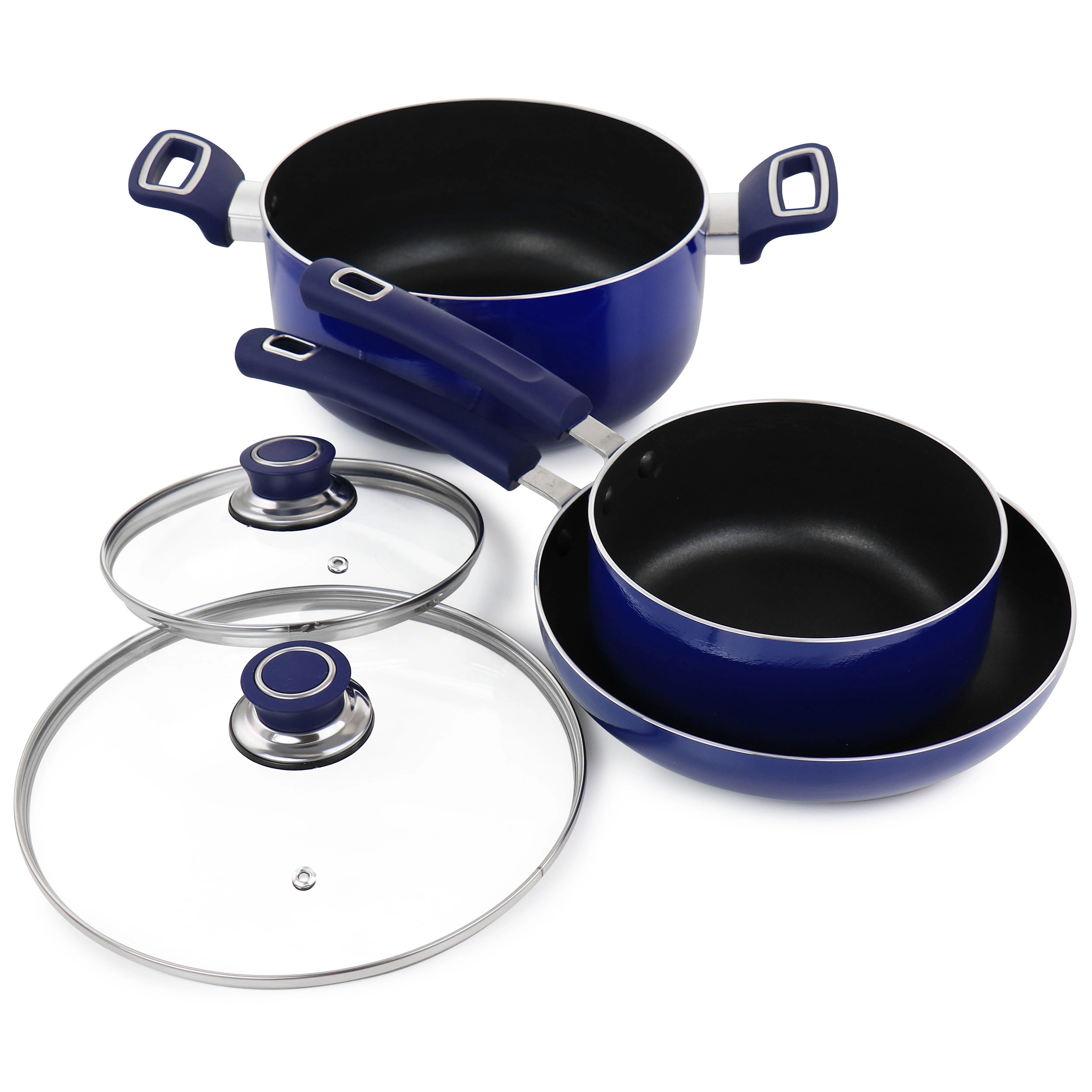 Oster 7 Piece Non Stick Aluminum Cookware Set in
