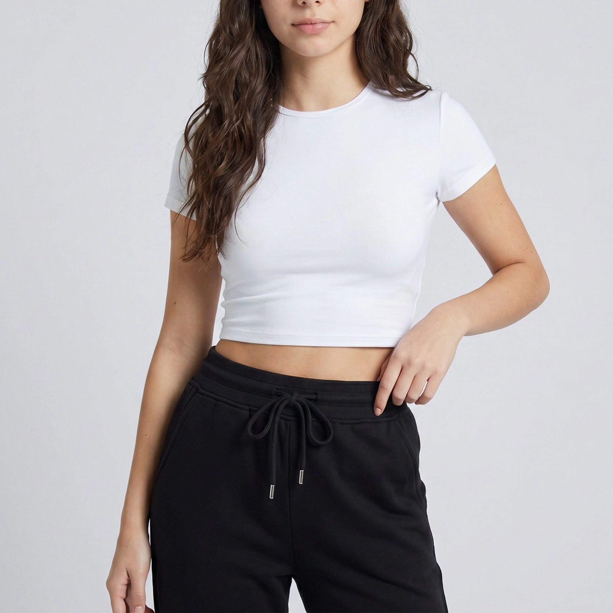 Anna-Kaci Women's High-Waist Drawstring Wide-Leg Pants with Elastic Waistband Soft Knit and Relaxed Straight Fit