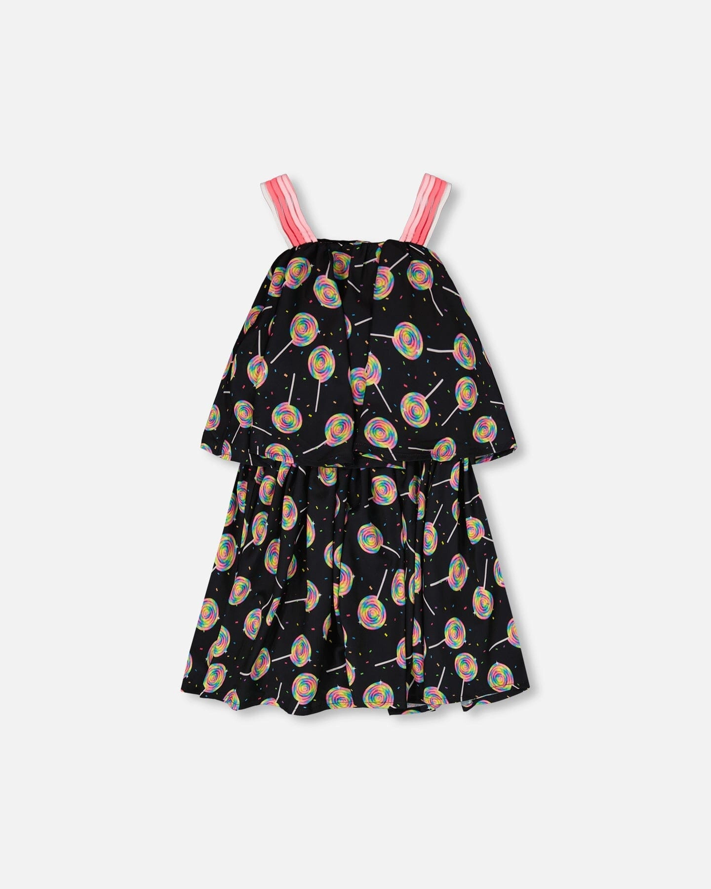 Deux par Girls Woven Dress Lollipop Print