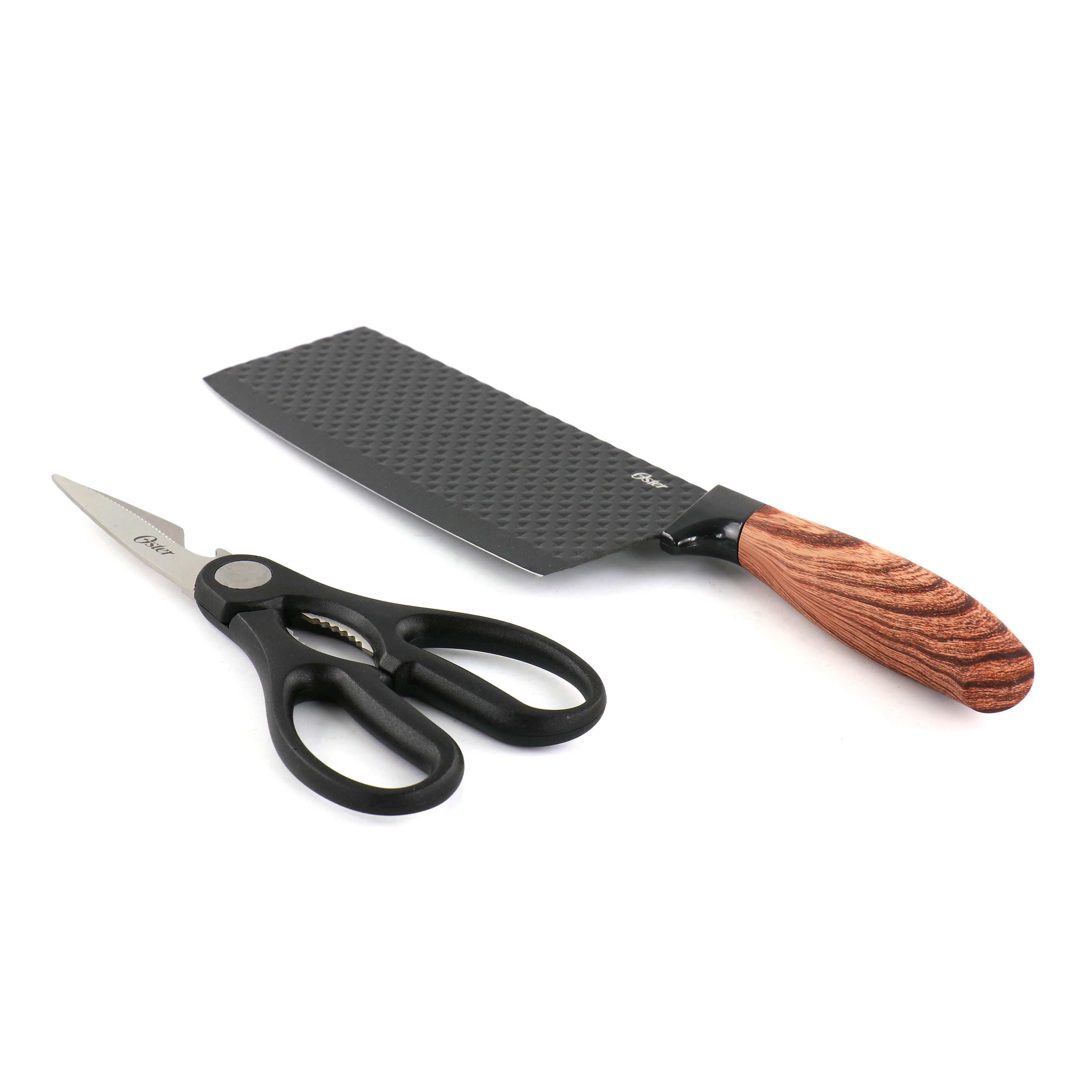 Oster Gunderson 2 Piece Black Stainless Steel Cutlery Set
