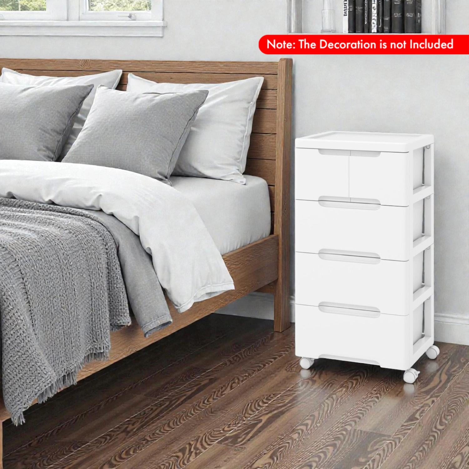 Hivvago Rolling Organizer Cabinet with Spacious Storage Drawers