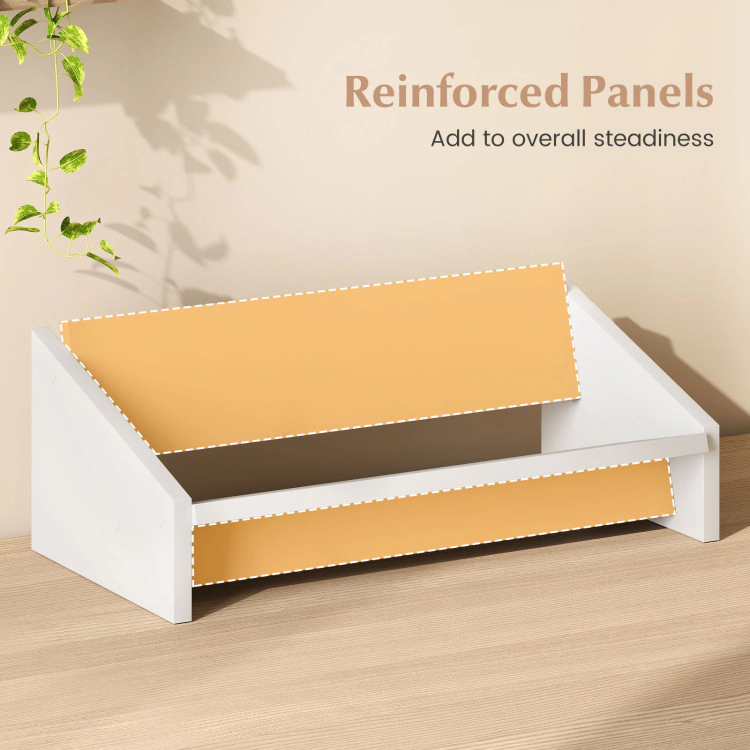 Hivvago Compact Wooden Desktop Bookshelf for Books and Magazines