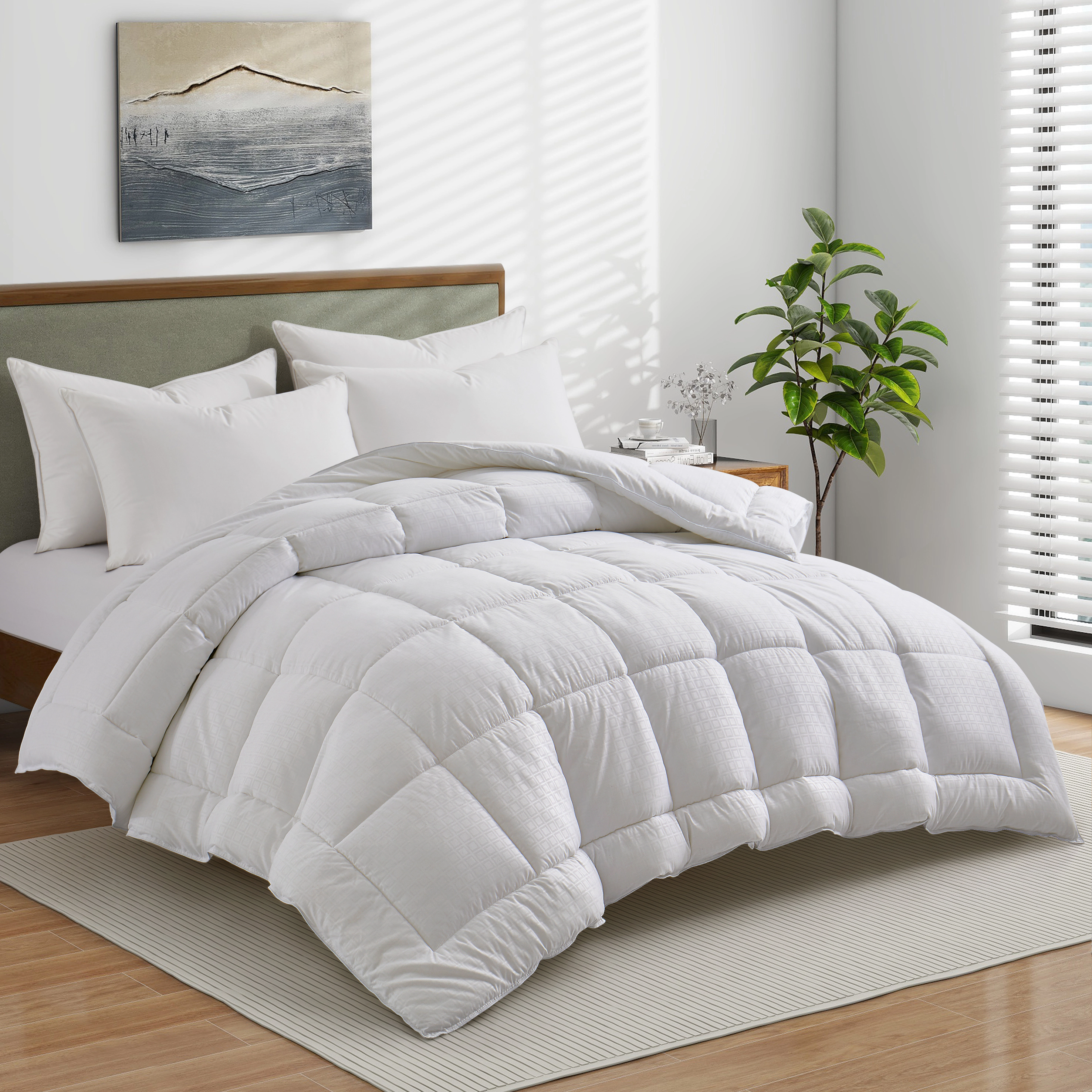 Unikome All Season Down Alternative Quilted Comforter, Year-Round Use Soft Duvet Insert