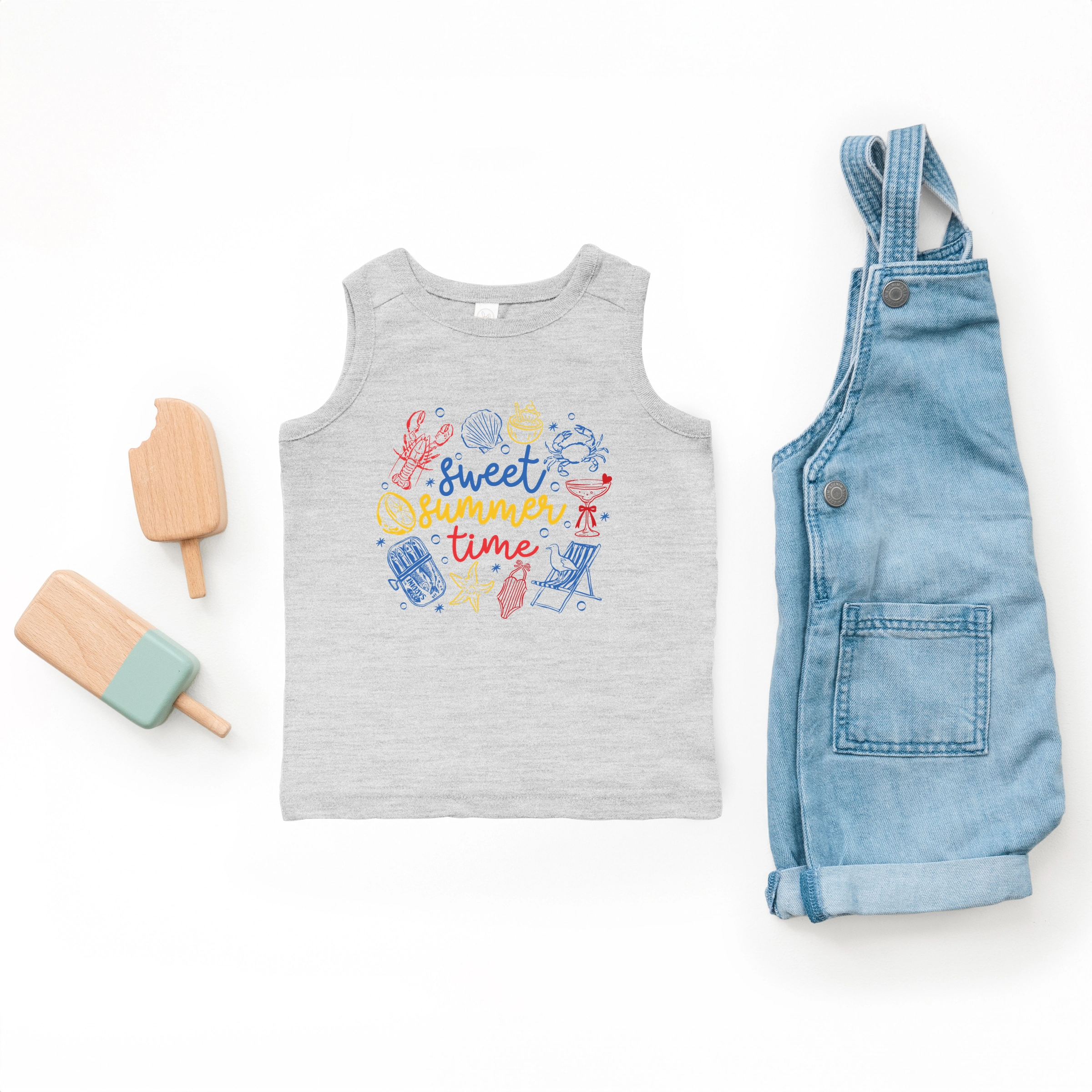 The Juniper Shop - Sweet Summer Time Nautical Toddler Graphic Tank