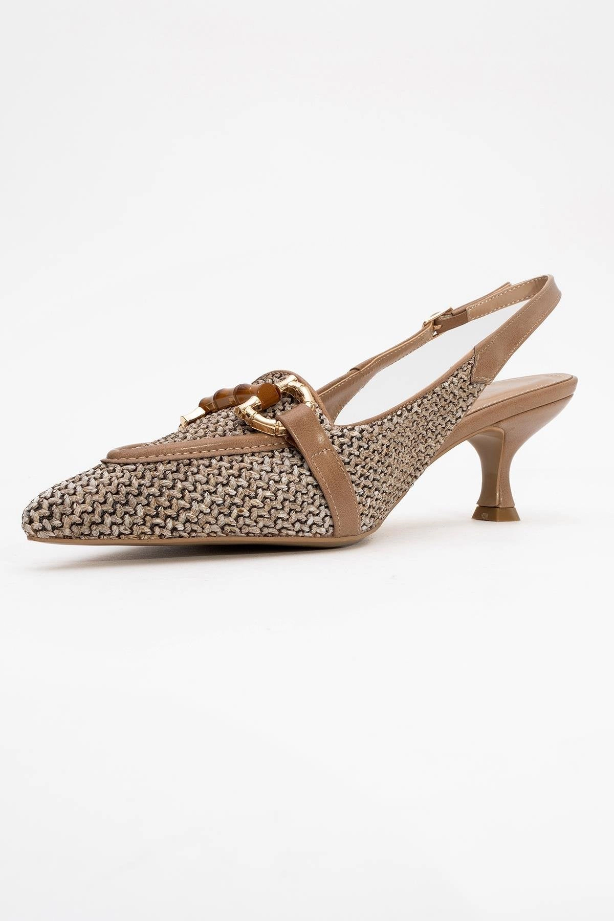 Prologue Shoes Womens Osca Pointed Toe Buckled Slingback Pump