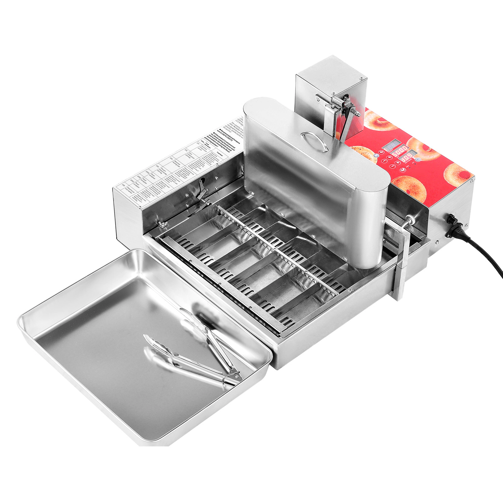 HONGGE Commercial Automatic Donuts Making Machine, Electric High Power Stainless Steel Fryer with Auto Frying