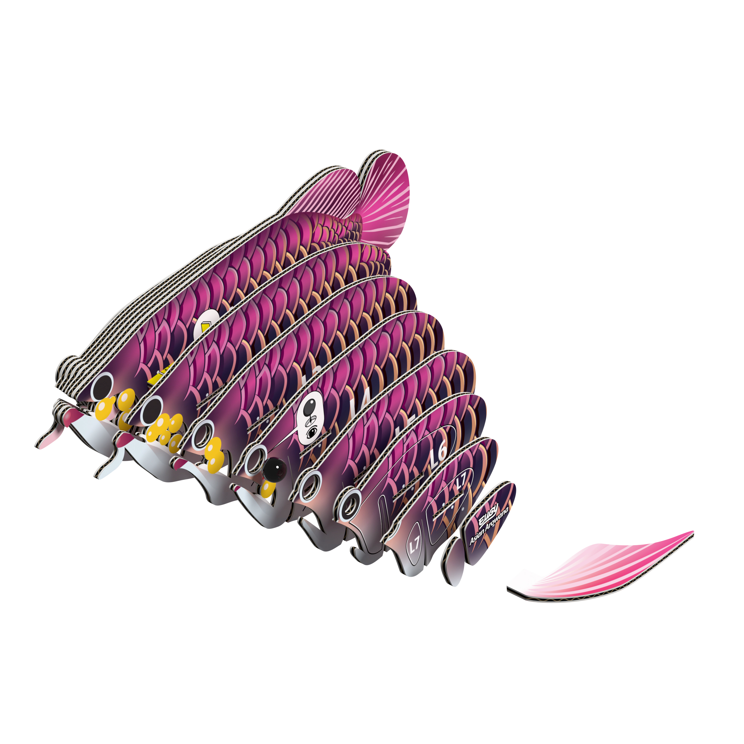 EUGY Asian Arowana 3D Puzzle - contains 24 puzzle pieces