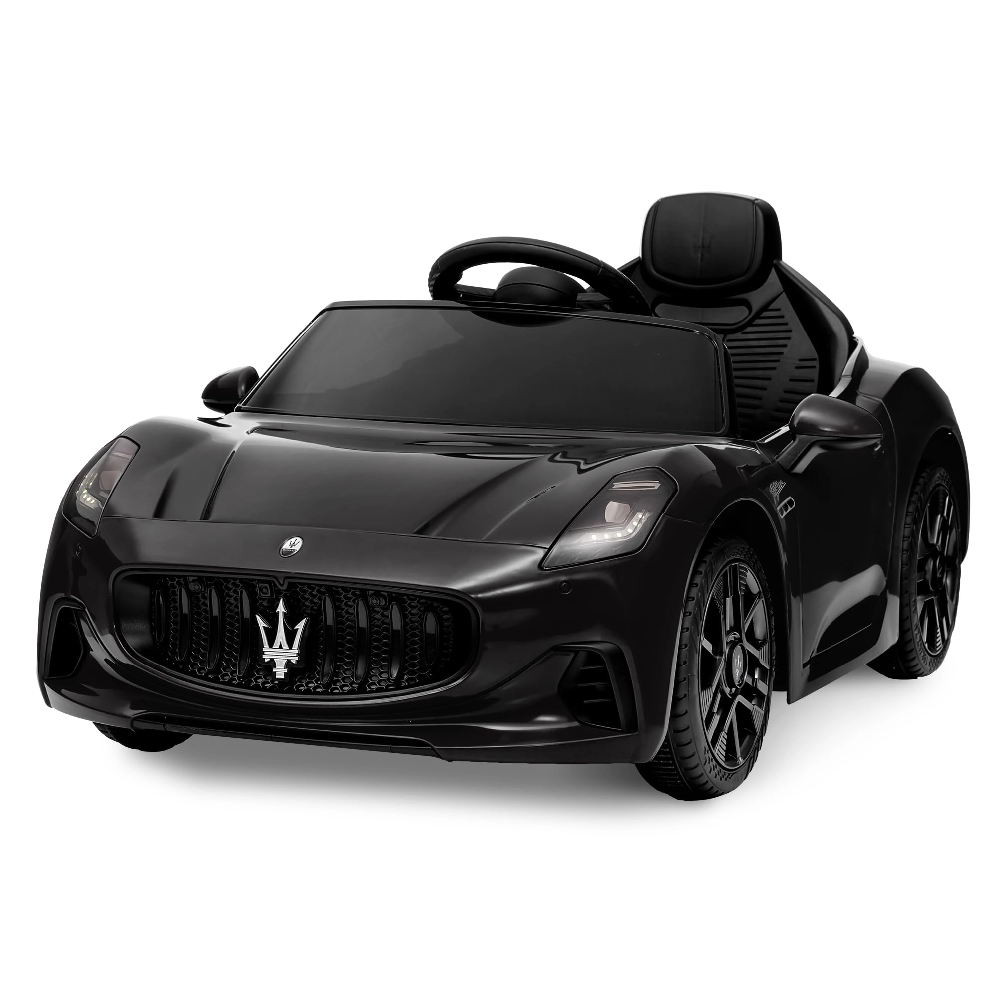 Enjyam Licensed Maserati Gran Cabrio Ride On Car, 12V Electric Vehicle for Kids with Remote Control, Lights
