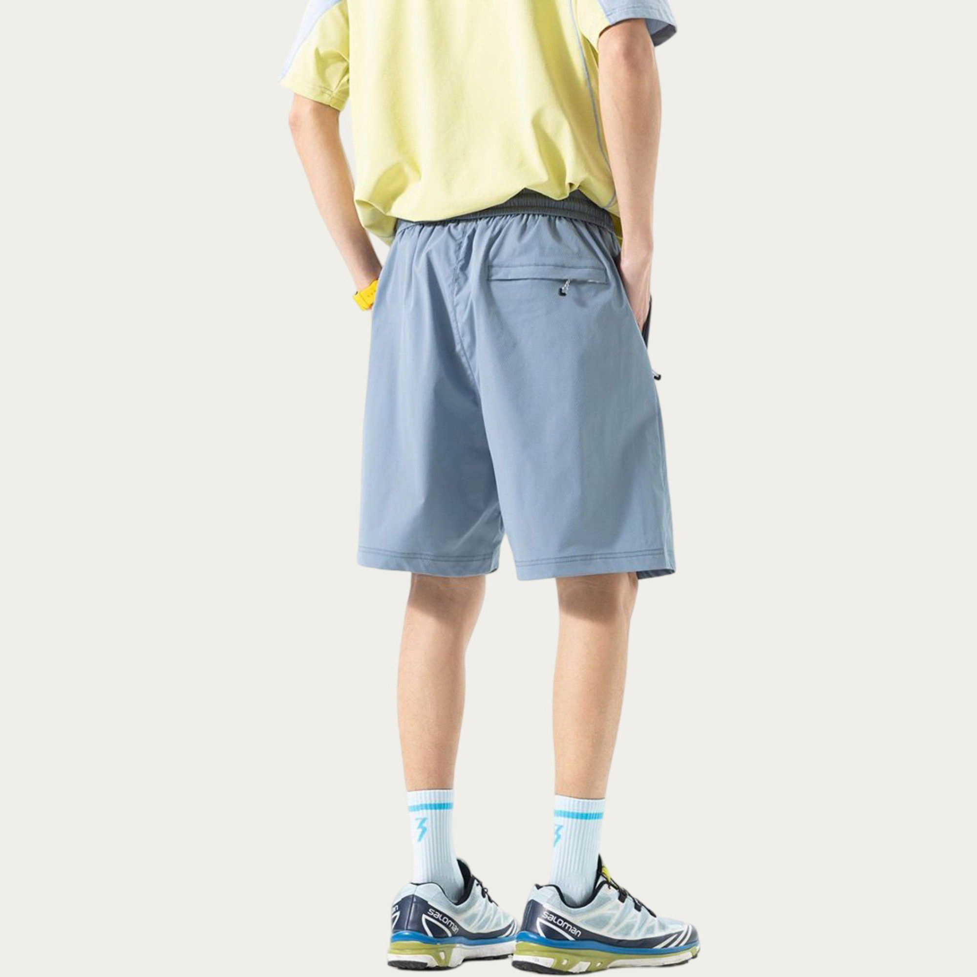 Anna-Kaci Men's Lightweight Athletic Shorts with Elastic Drawstring Waist and Relaxed Seam Design