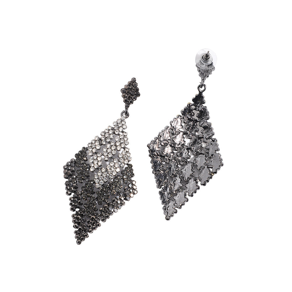 SOHI Women's Ombre Rhombus Drop Earrings