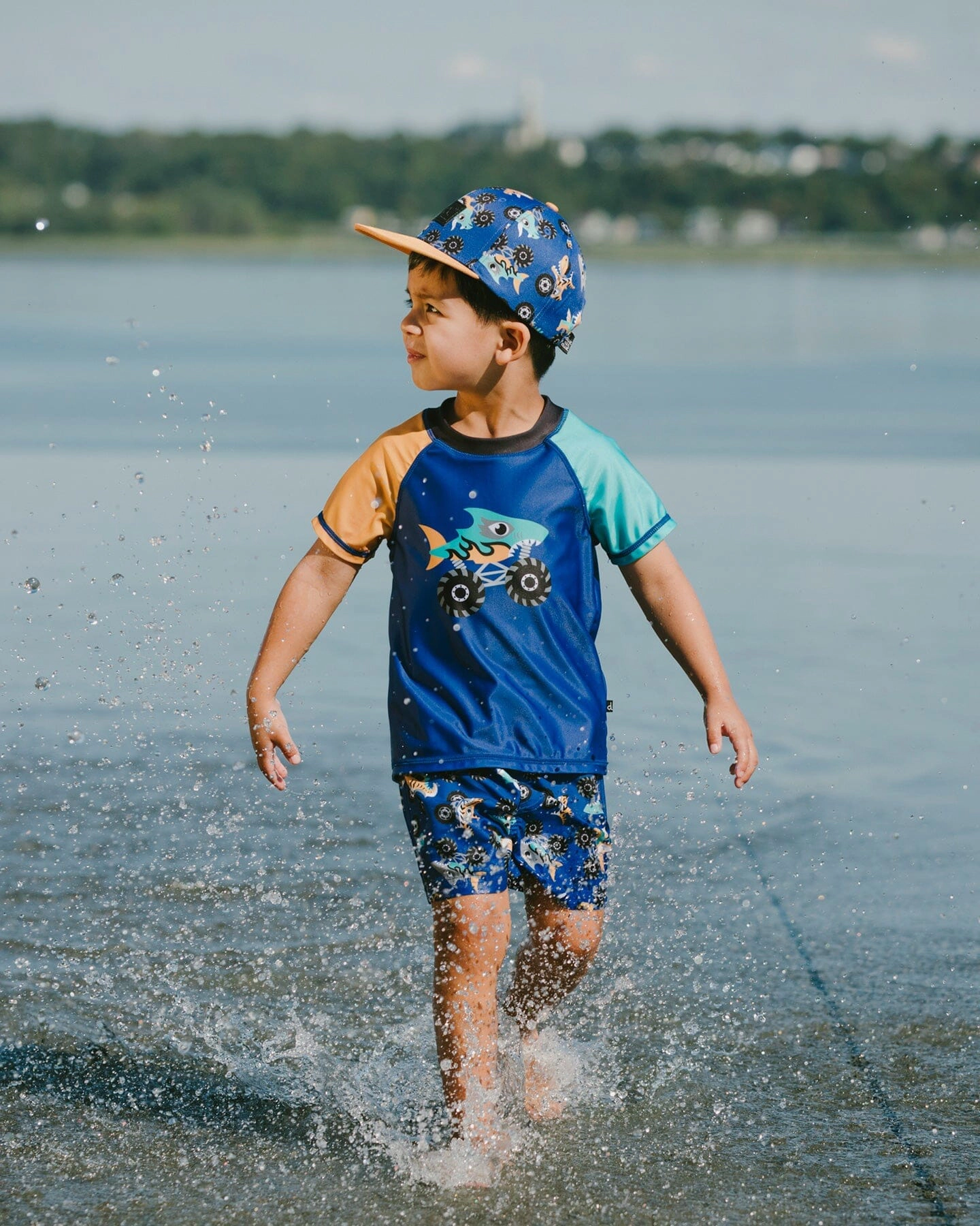Deux par Boys Boardshorts Truck Print