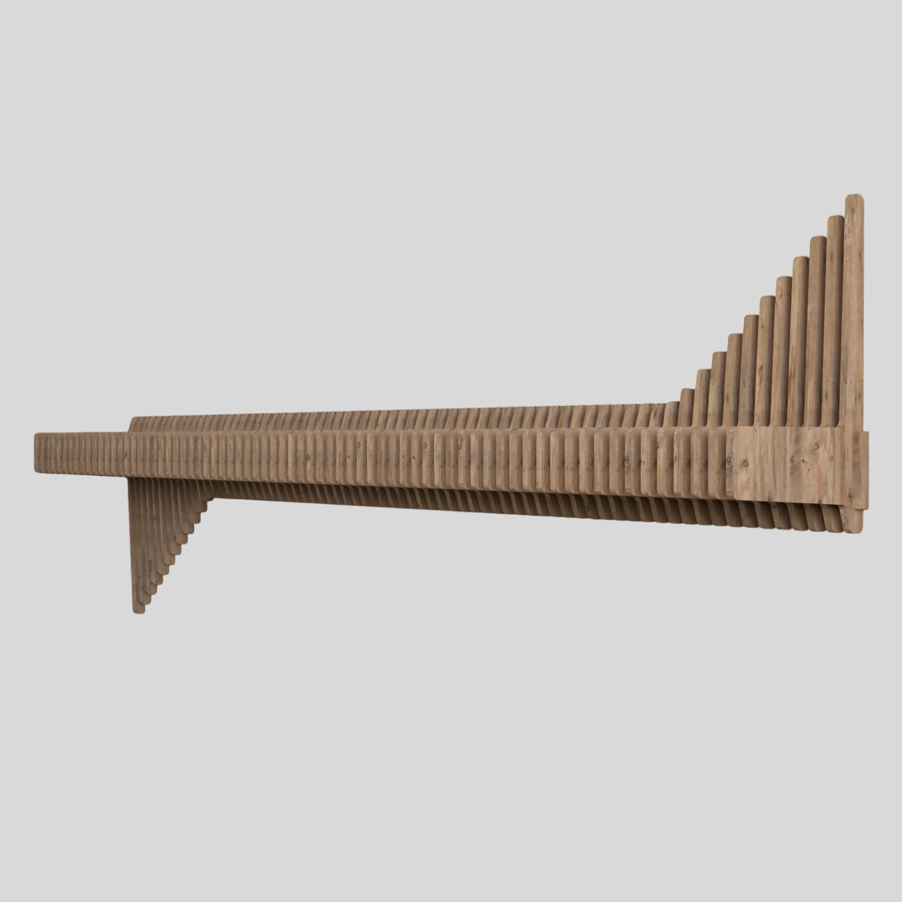 Wear Sierra Parametric 65" 3D Wavy Floating Shelf