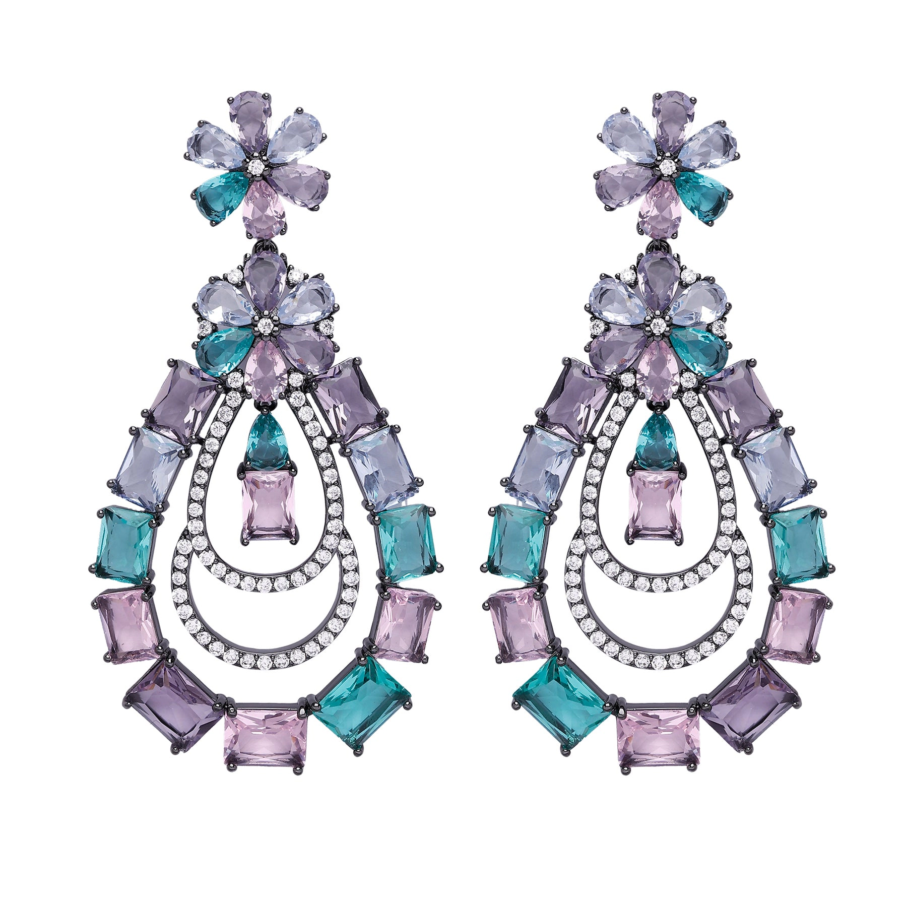 AGP PARIS Womens Diva Luxury Pendant Drop Earrings