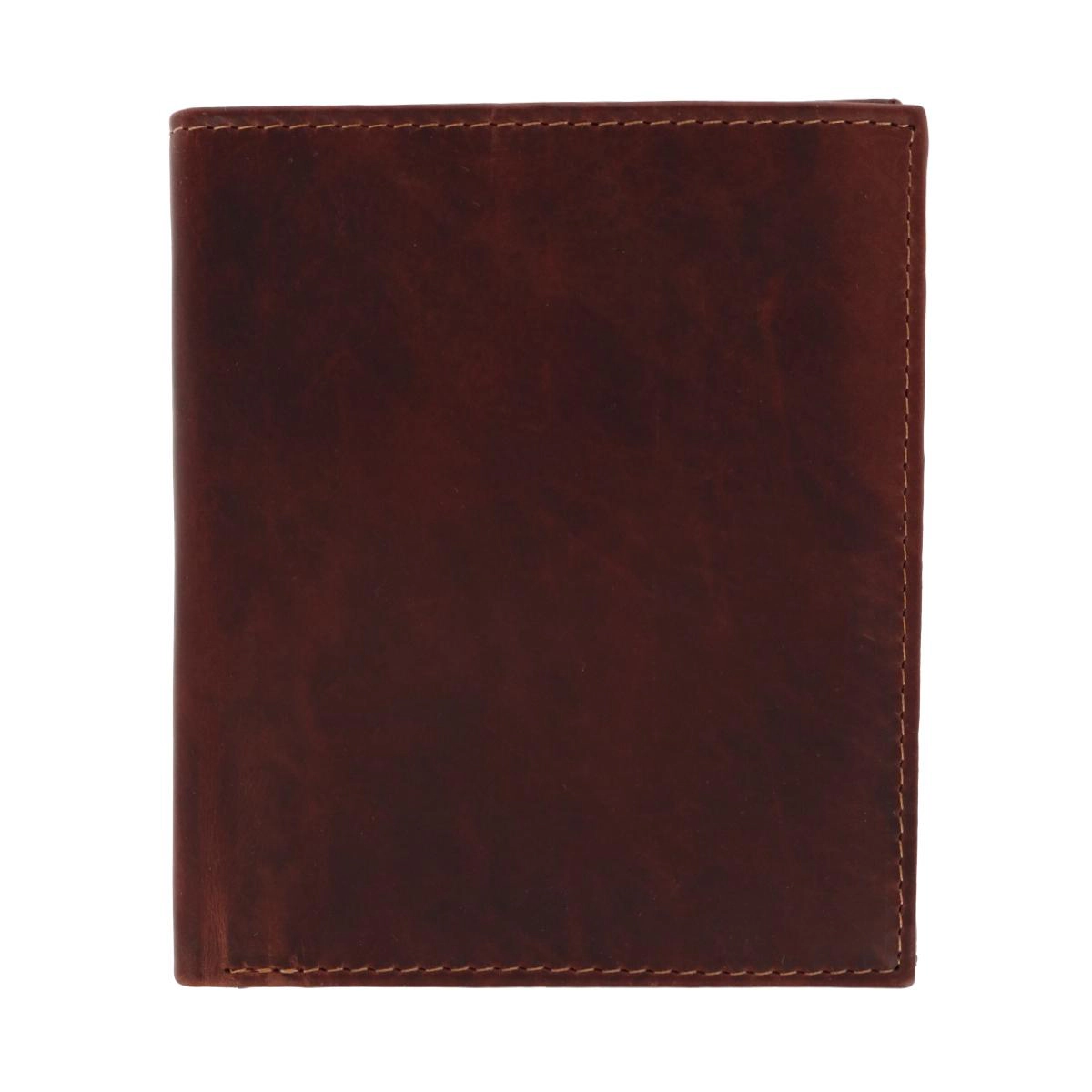 American Bison Men's Oil Pull Up Leather Hipster Wallet