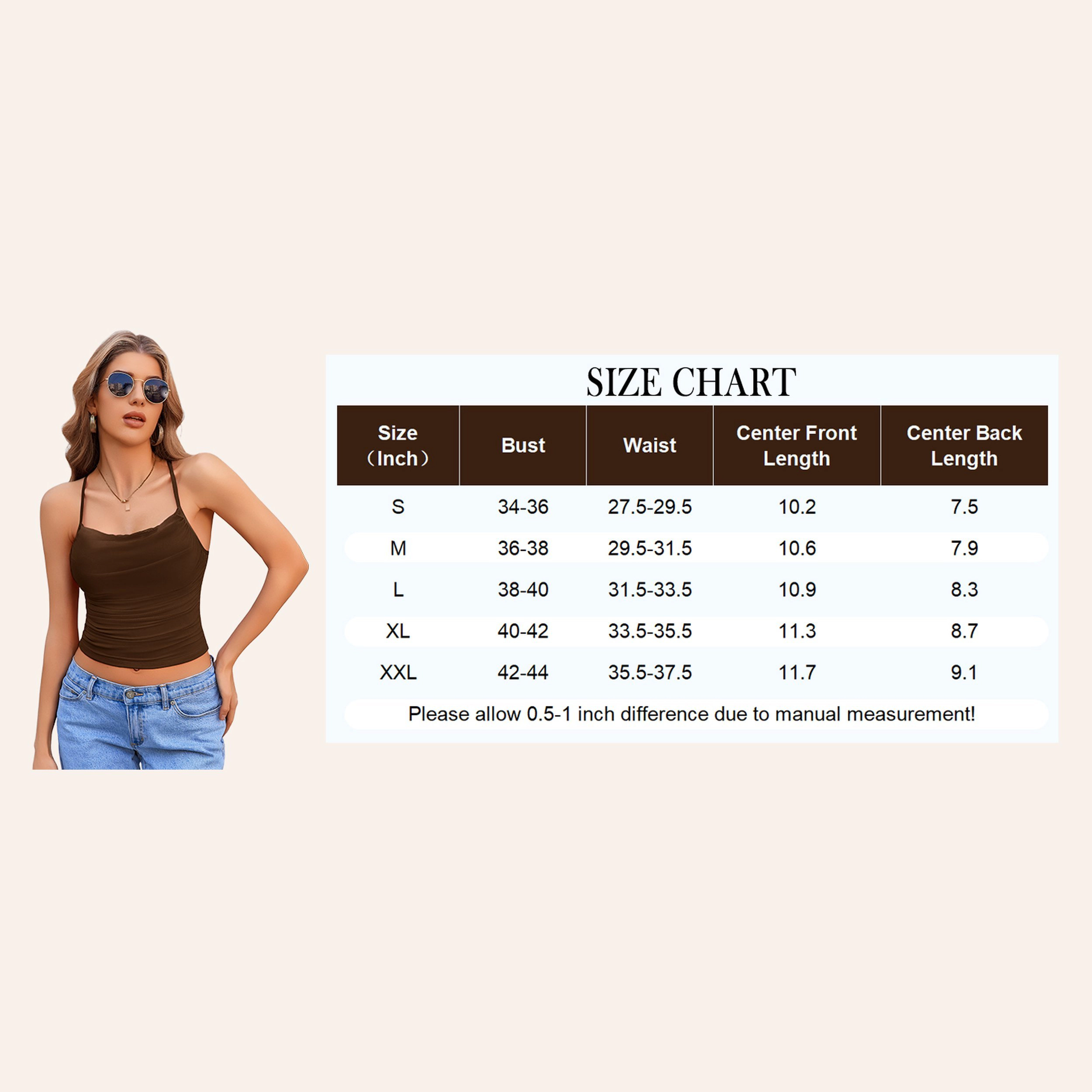 Avidlove Women's Cowl Neck Ruched Cami Crop Top
