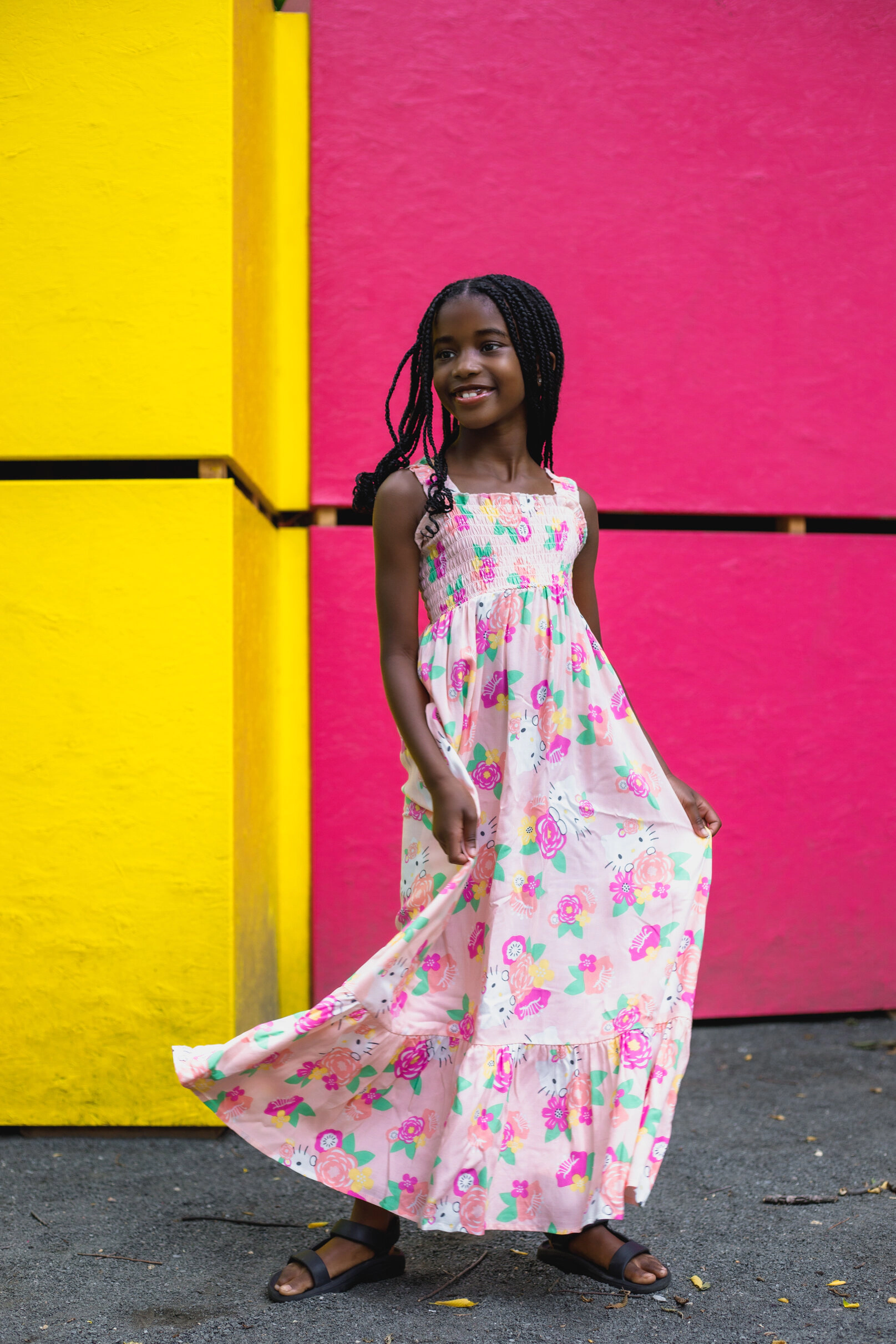 Hello Kitty Girls' Sleeveless Maxi Dress