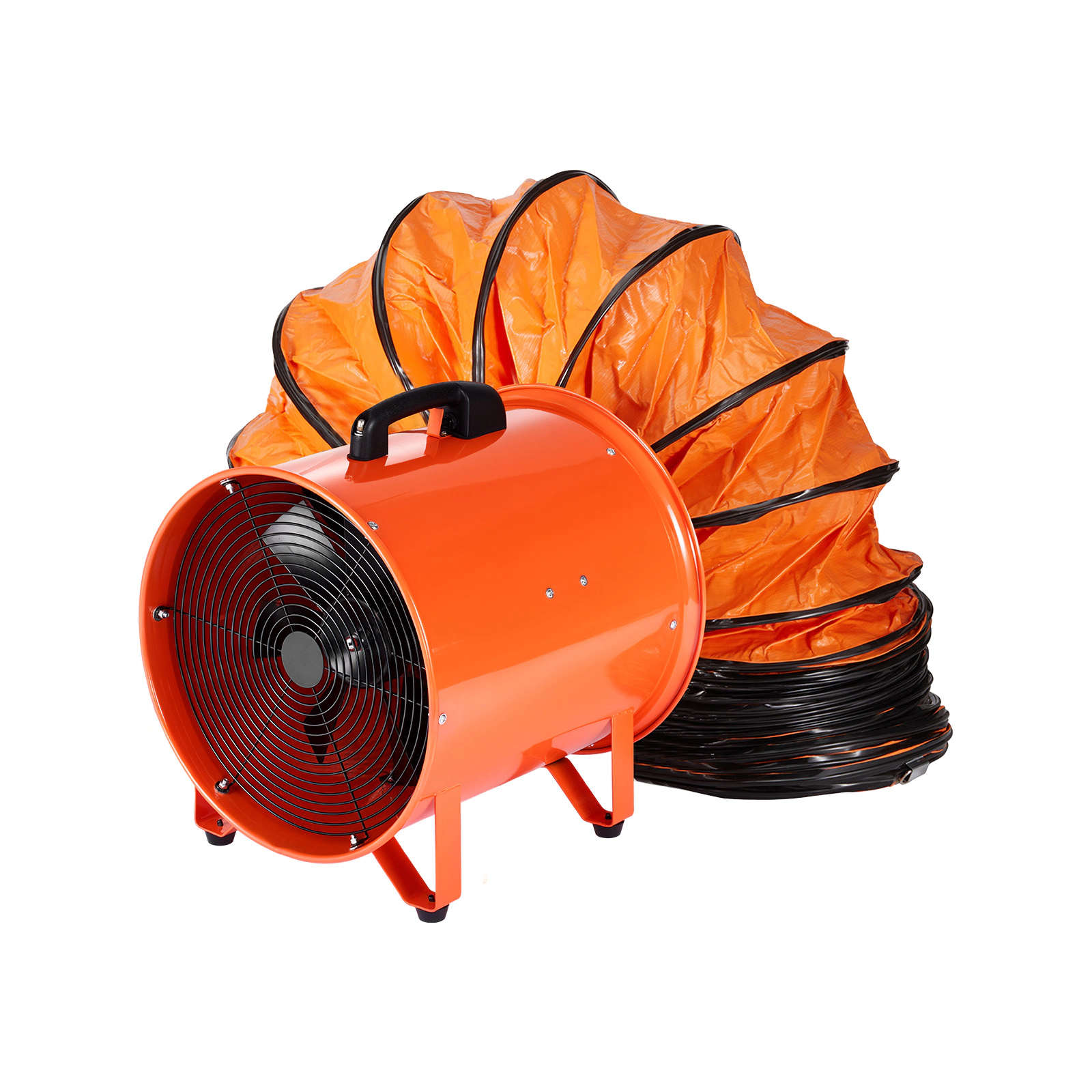 HONGGE Portable Ventilator Heavy Duty Cylinder Fan with Duct Hose Strong Shop Exhaust Blower Industrial Utility Blower