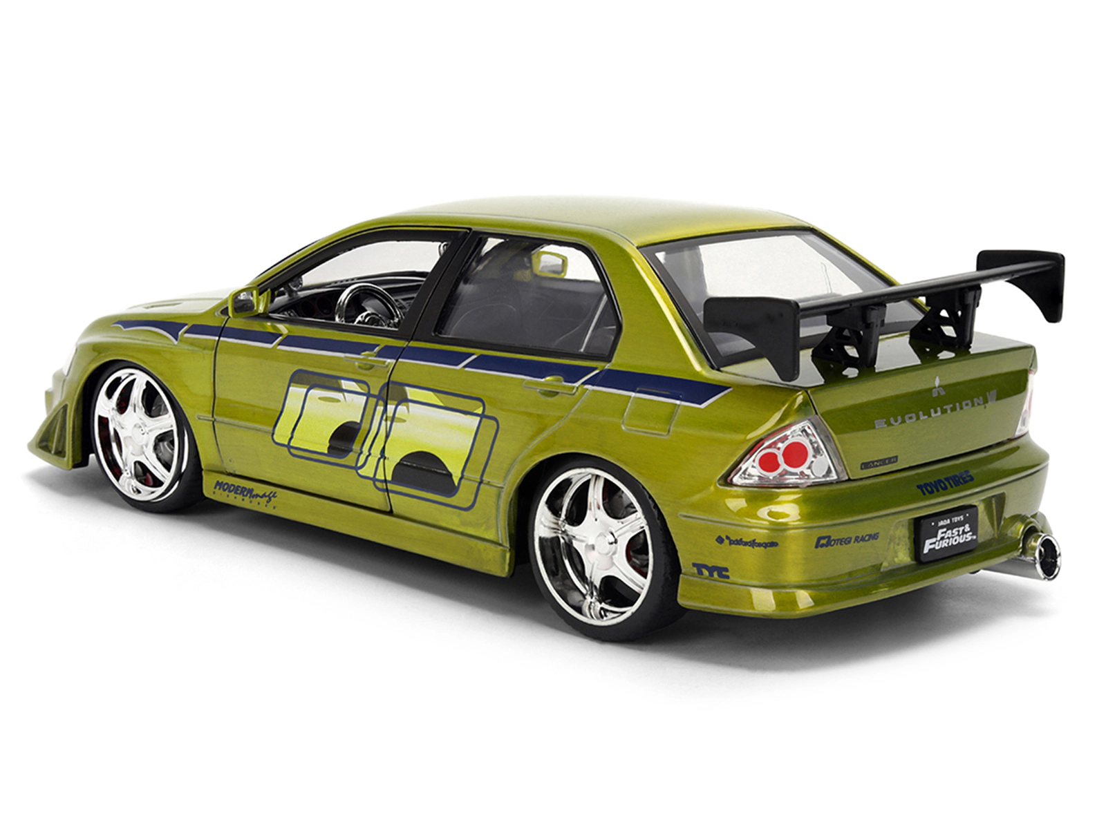 Jada Brian's Mitsubishi Lancer Evolution VII Green Color Brush Finish "2 Fast 2 Furious" (2003) Movie "25