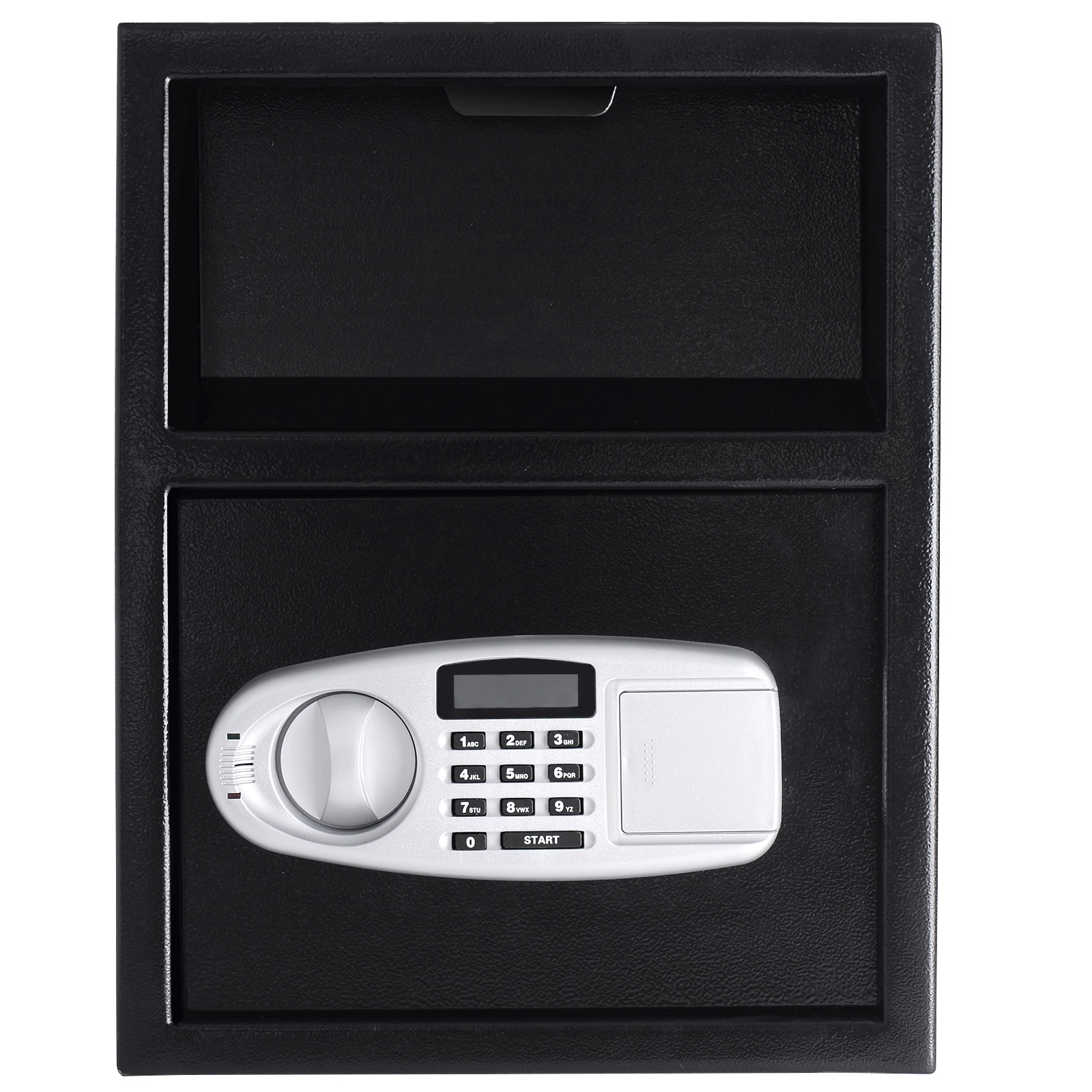 SUGIFT Front-Load Deposit Slot Digital Keypad Steel Depository Safe 13.9-in x 11.9-in x 17.7-in 6-mm Door Black