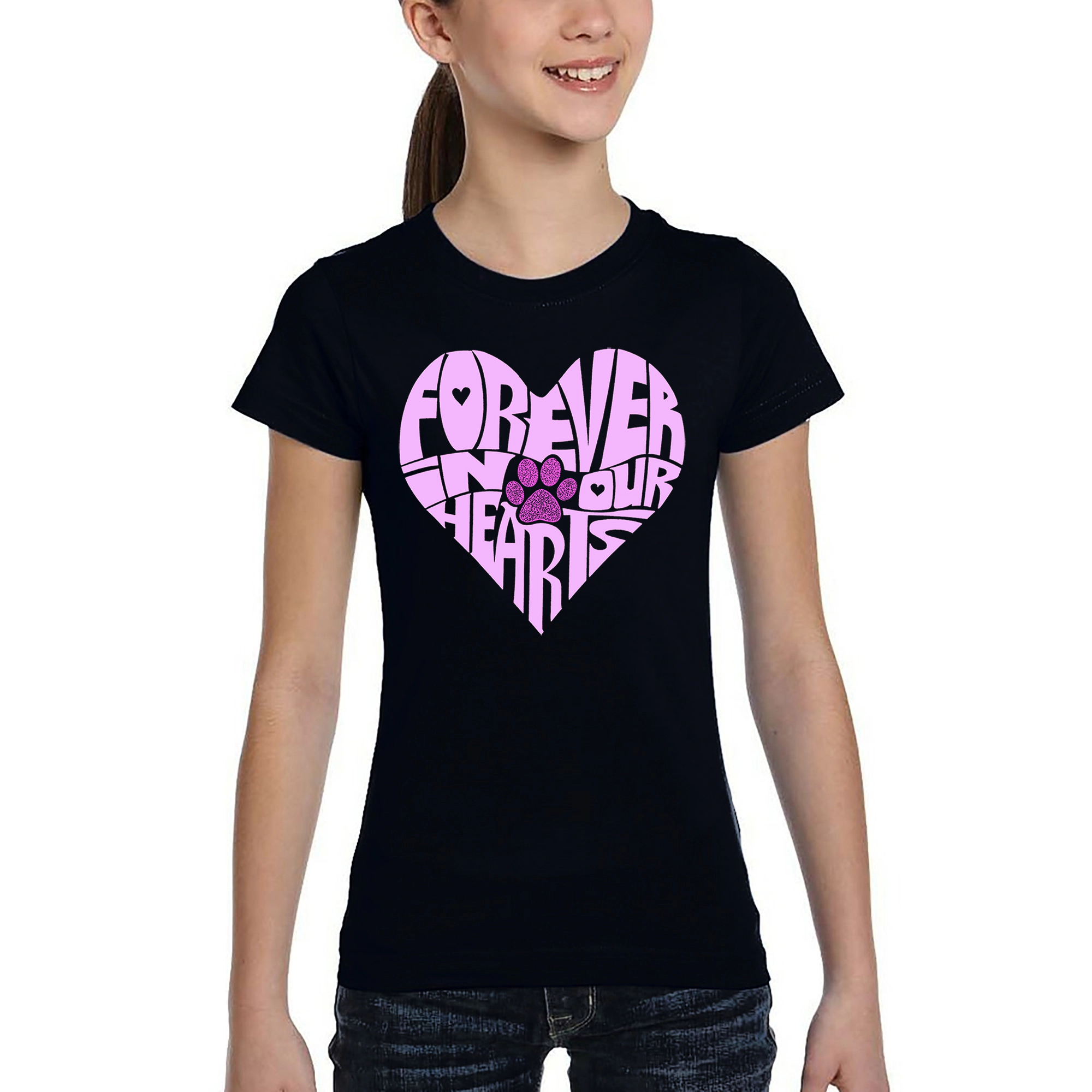 LA Pop Art Girls Word T-Shirt - Forever Our Hearts