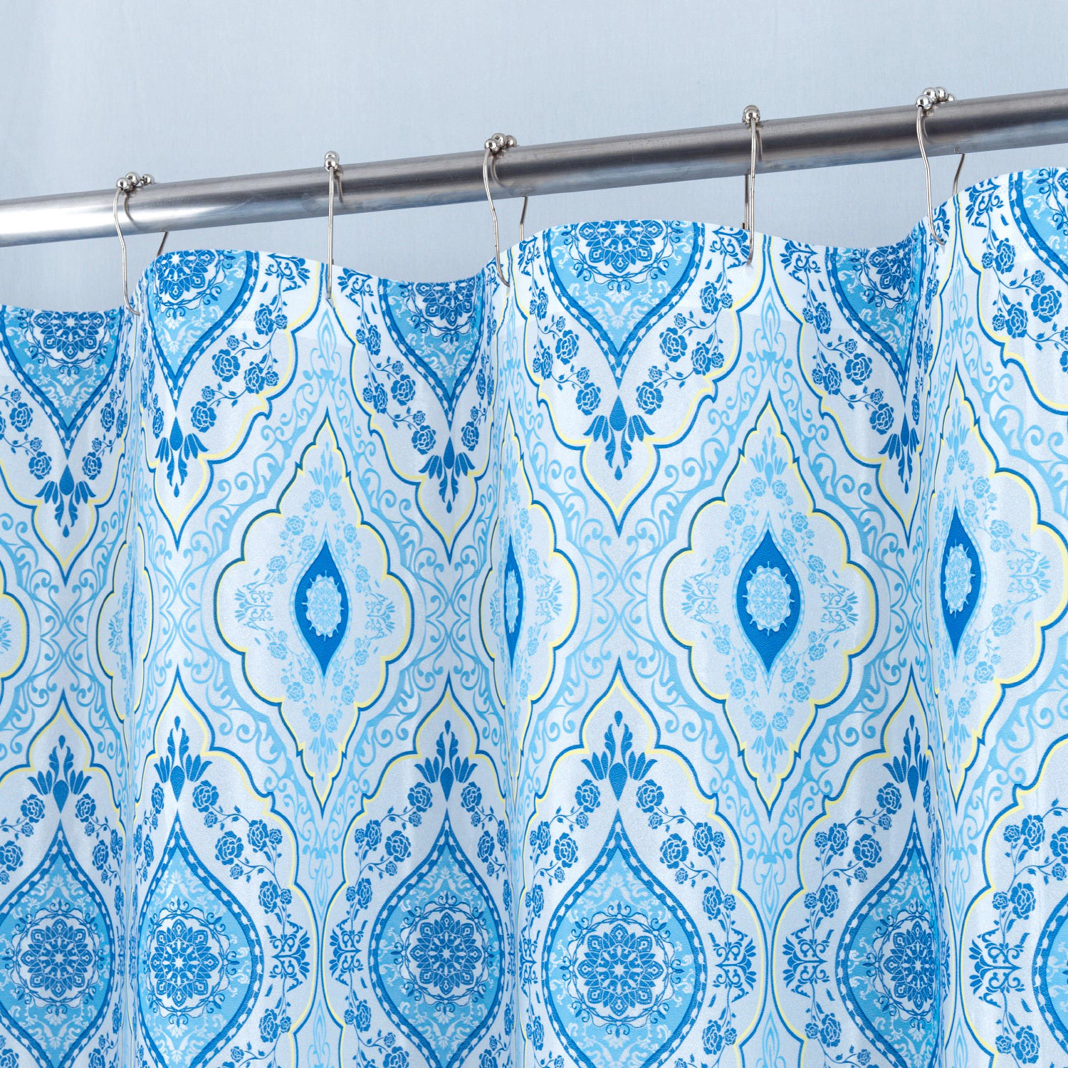 RT Designers Collection 90 GSM Printed Peva Glit Jaxx Shower Curtain 70" x 72" Blue