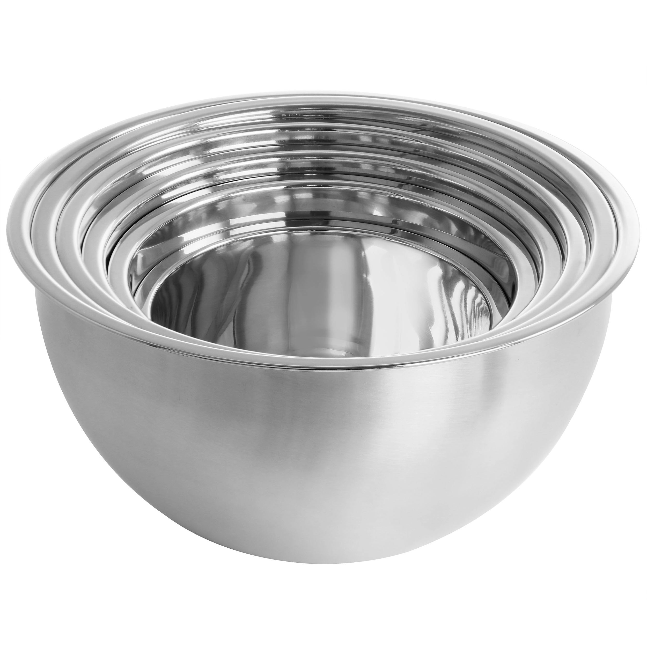 MegaChef 14 Piece Stainless Steel Measuring Cup and Spoon Set with Mixing Bowls