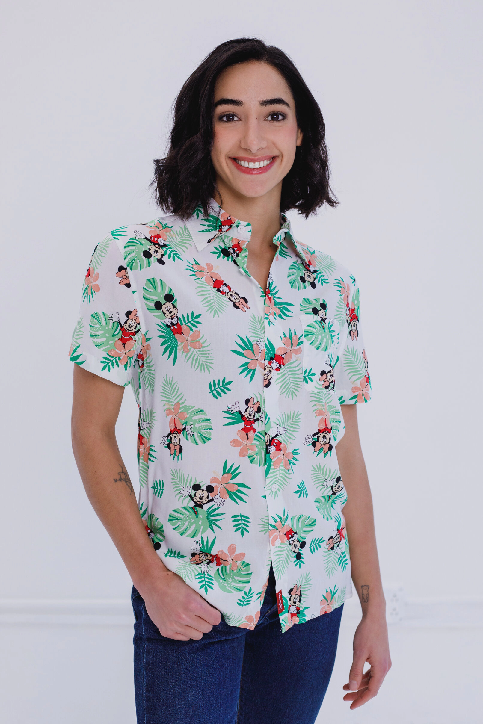 Disney Mickey Mouse & Friends Matching Family Button-Down Shirt and Dress
