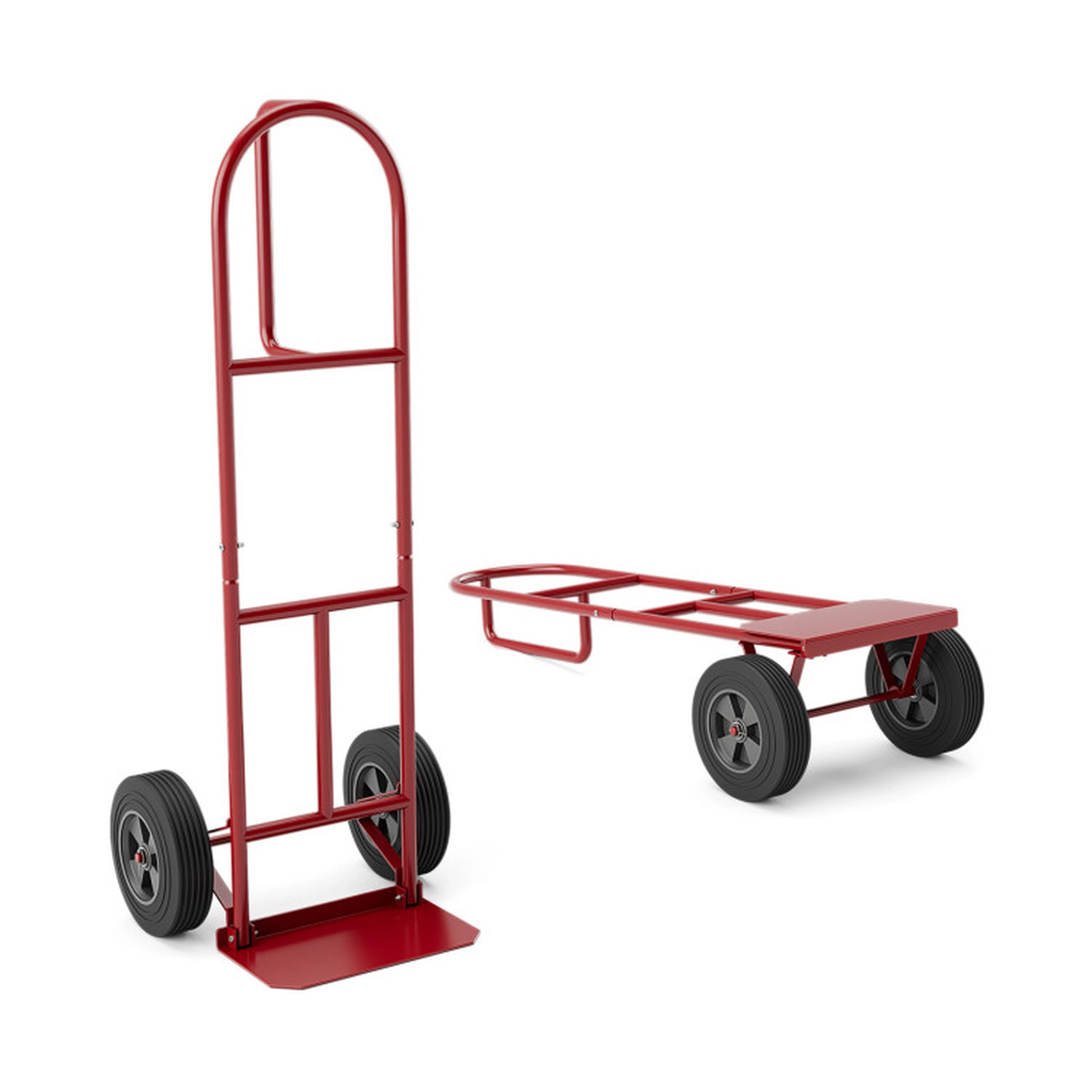 SUGIFT 660-lb Capacity Folding P-Handle Sack Truck Hand Cart Dolly with 10-in Double Bearing Wheels