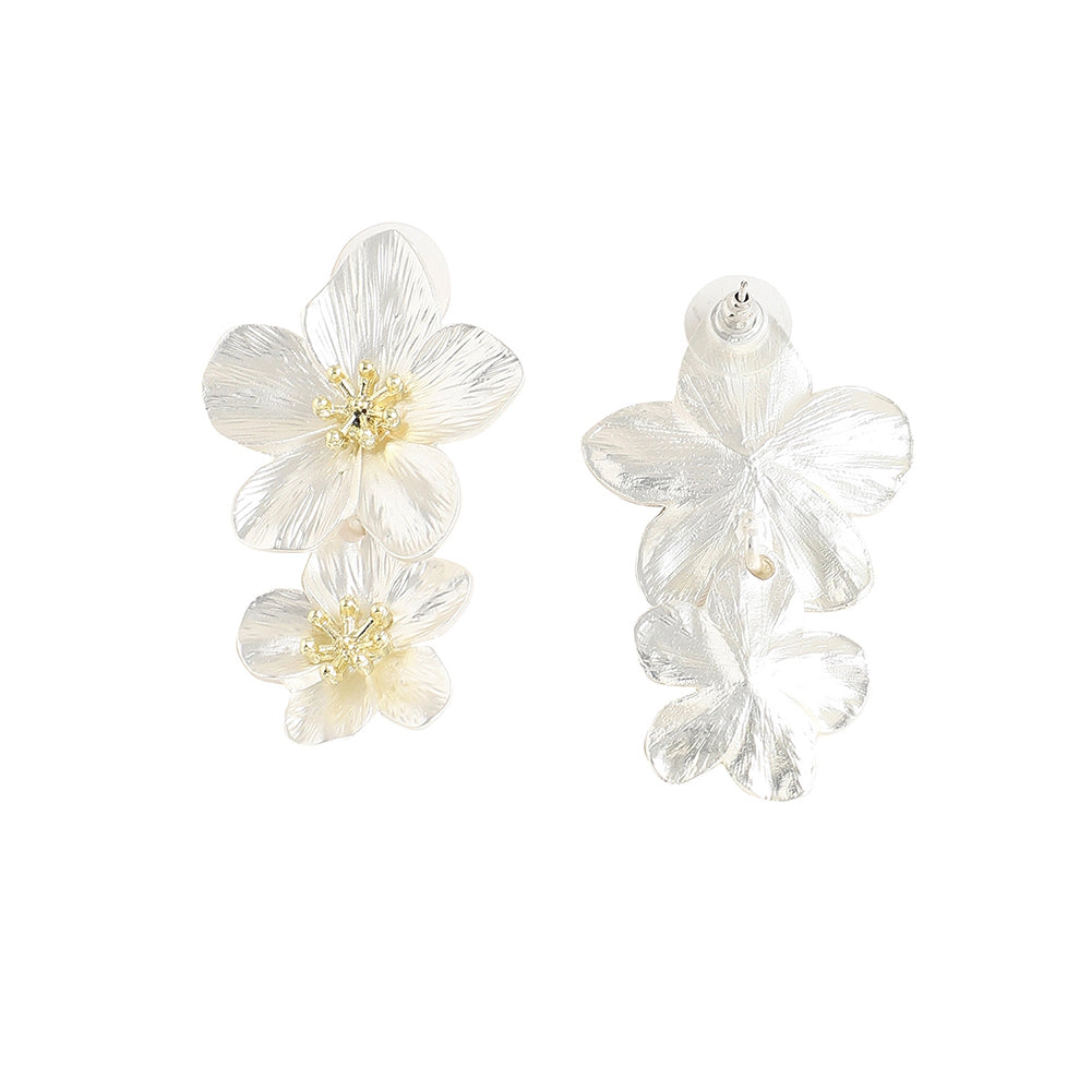 SOHI Women's Maxi Floral Drop Earrings