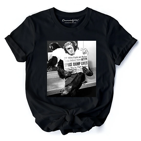 OrnamentallyYou Unisex Ham The Space Chimp Historic NASA T-Shirt, Color ...
