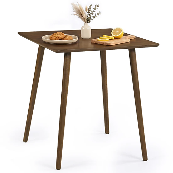 LJG 27.5 Inch Small Square Wooden Dining Table for 2-4 People Space-Saving Dining Room Table