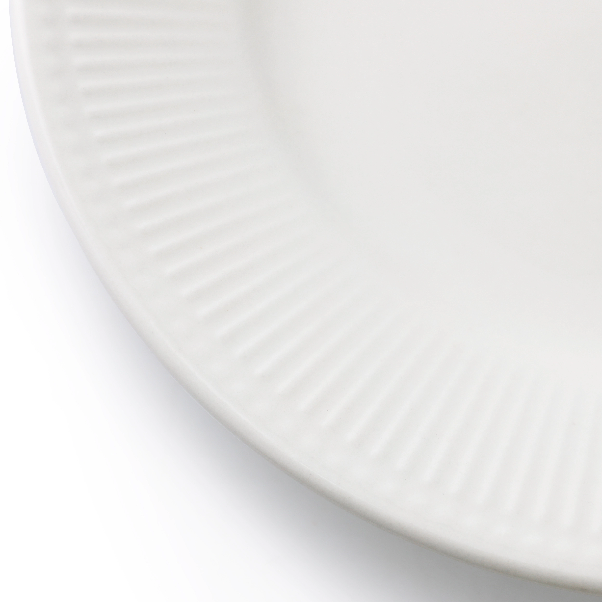 Elama Gretel 6 Piece Round Stoneware Salad Plate Set in White