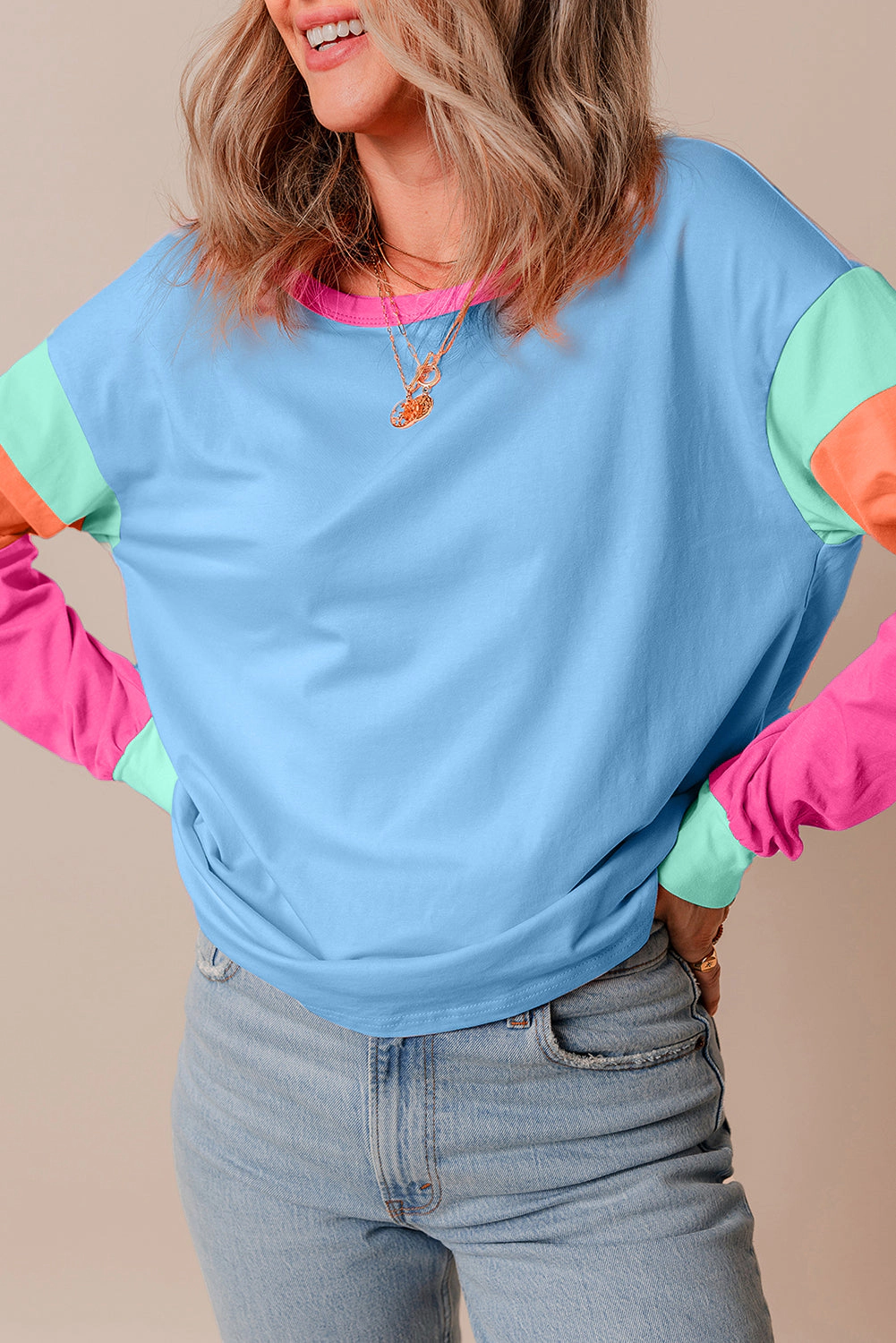 Threaded Pear Women's Denver Sleeve Loose top Long Sleeve Top