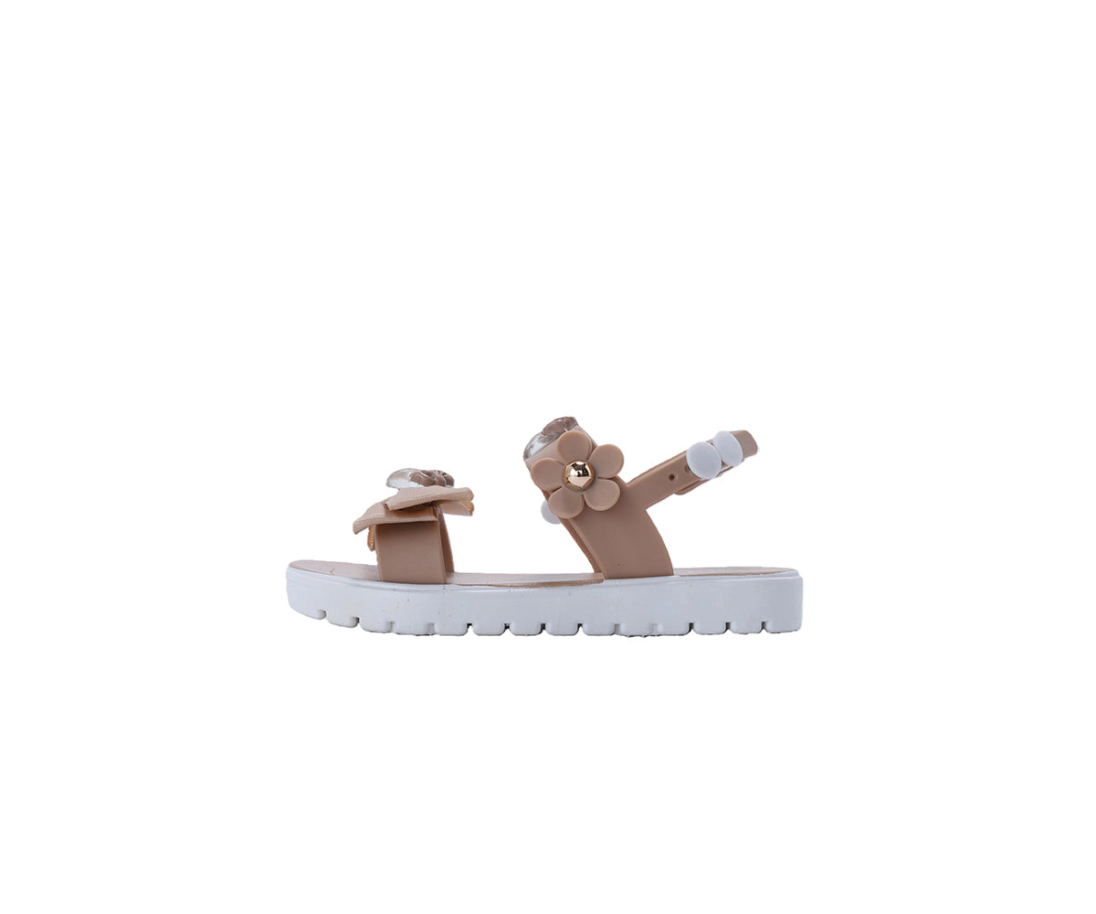 bebe Toddler Girl's Sandals with Back Strap and Bow Detail