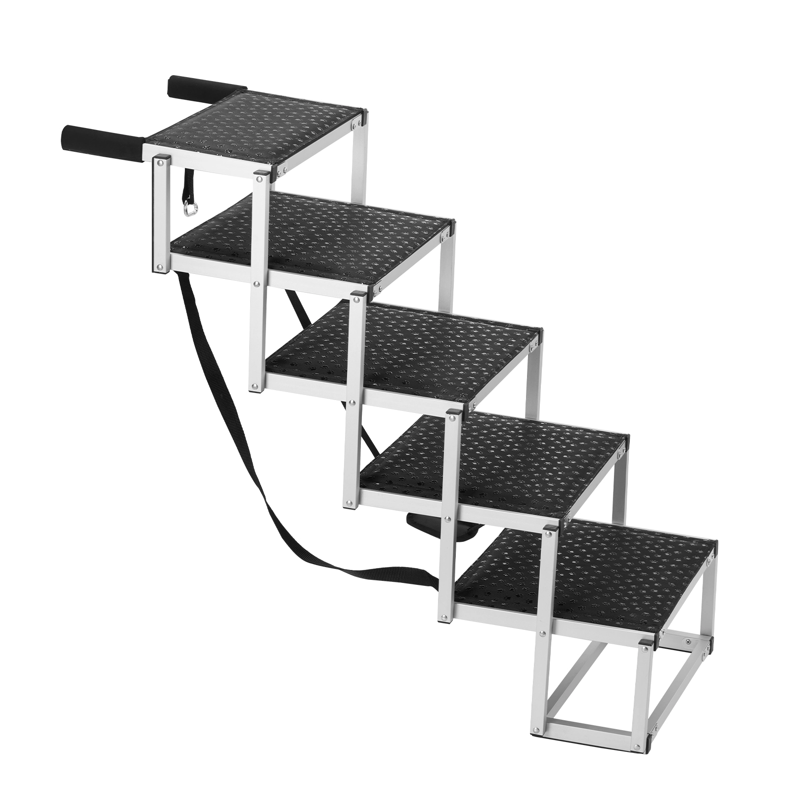 HONGGE Dog Stair for Cars Wide Dog Car Steps Folding Dog Car Ramp with Nonslip Surface Portable Pet Steps Lightweight