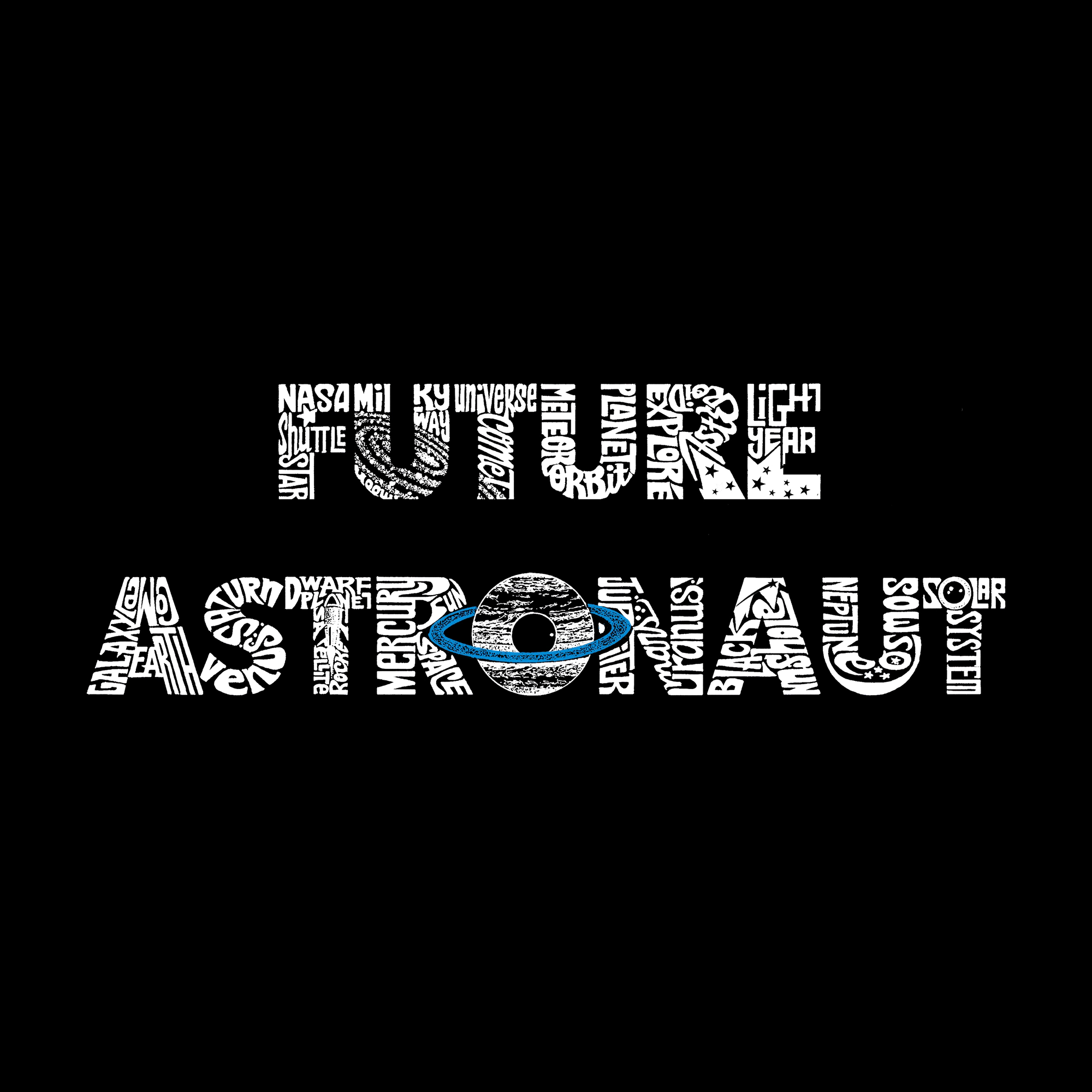 LA Pop Art Girls Word T-Shirt - Future Astronaut